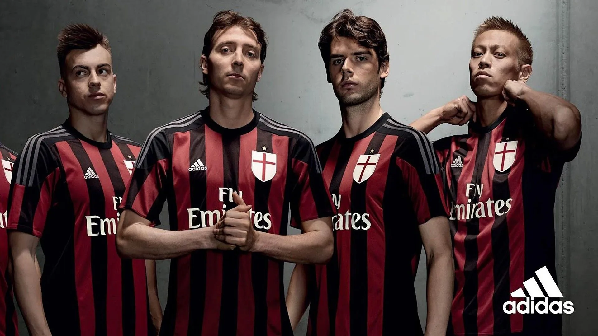 Giocatori maglia AC Milan Adidas, abbigliamento sportivo, 1920x1080 Full HD 1080p, Desktop