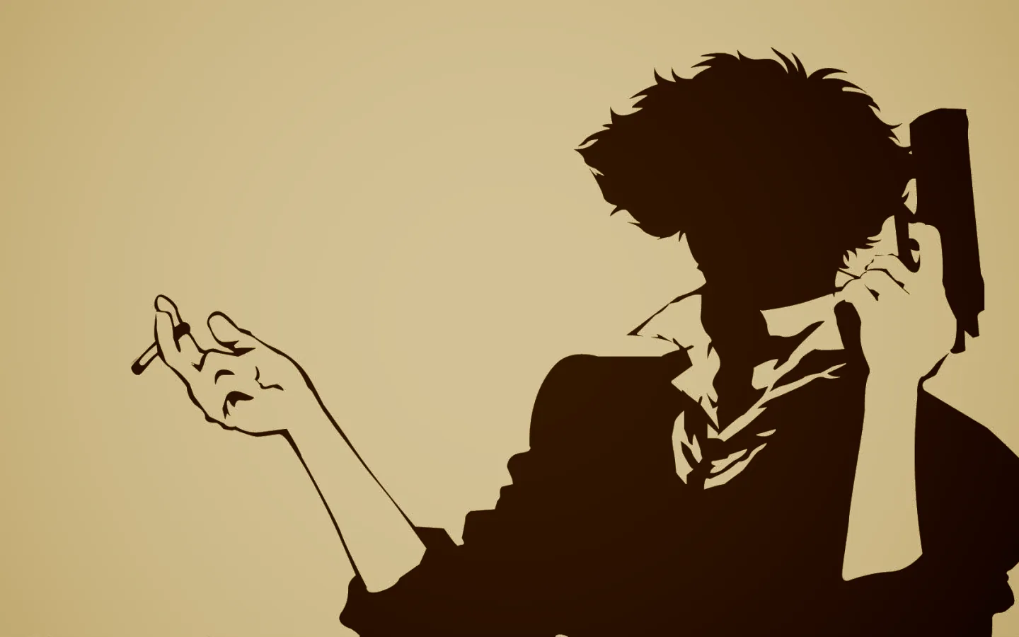 Silhouette Spike Cowboy Bebop, 1440x900 HD, Desktop