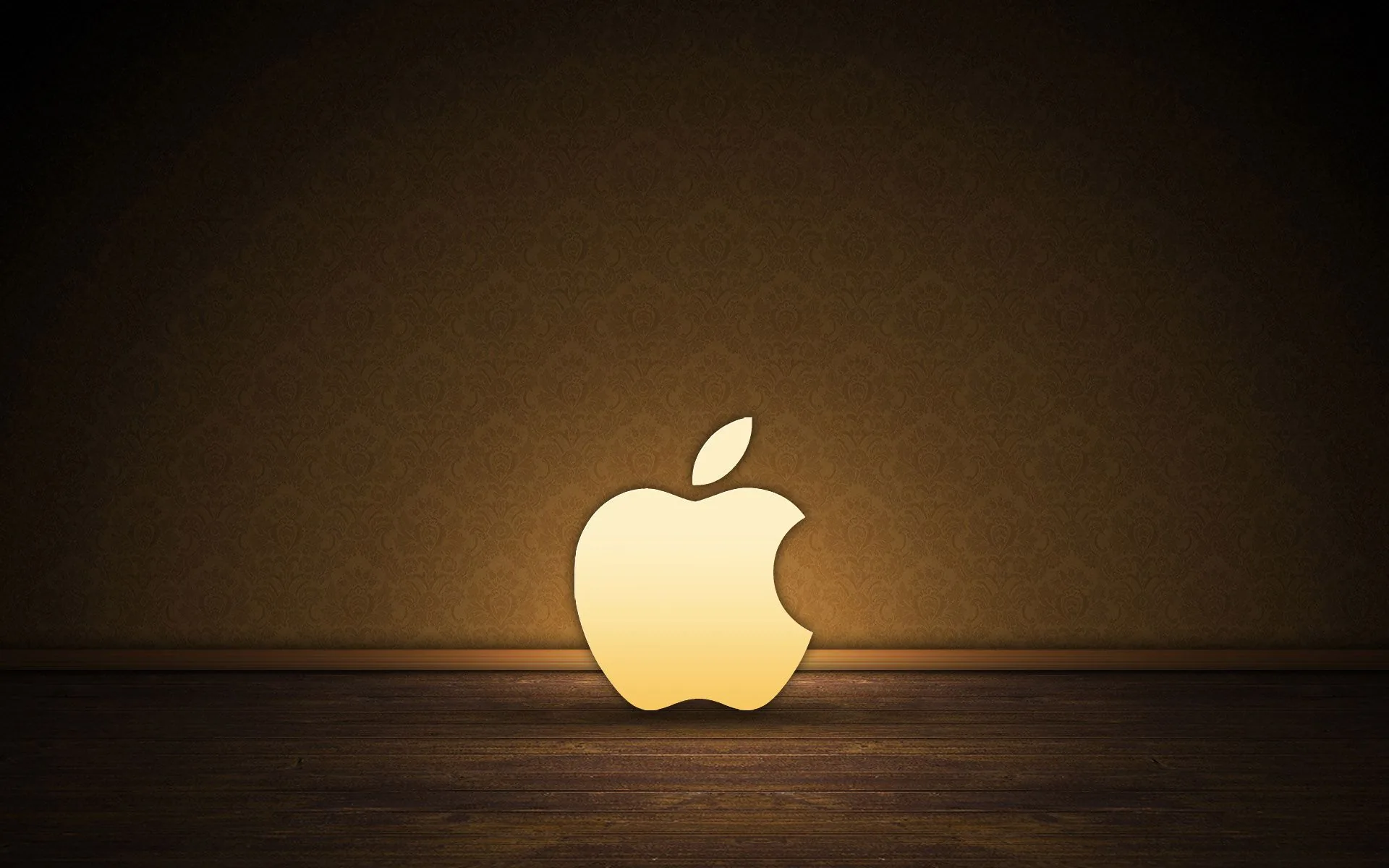 Logo Apple dorato luminoso, 1920x1200 Full HD+ WUXGA, PC Desktop