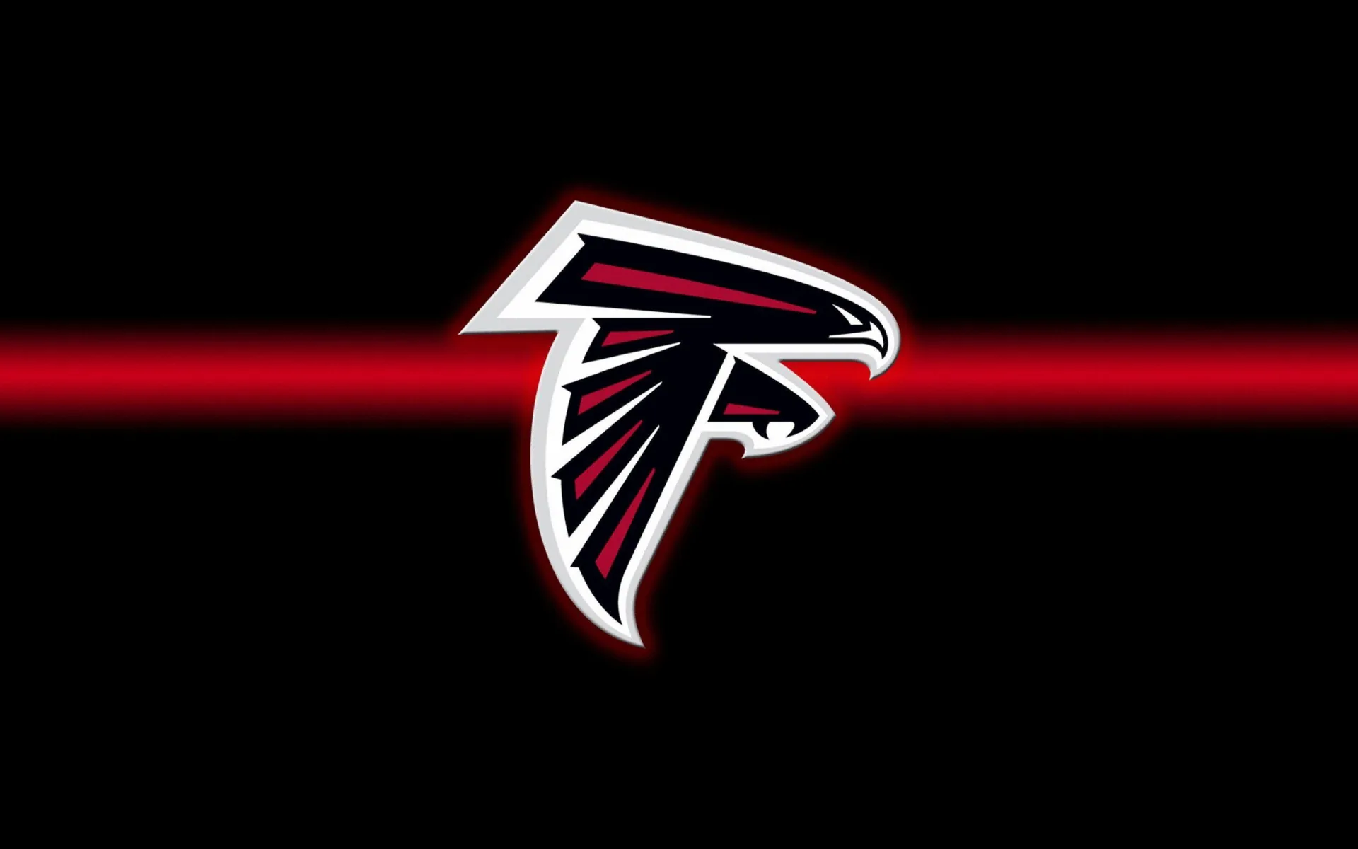 Logo Atlanta Falcons su nero, football americano, 2560x1600 WQXGA, Laptop