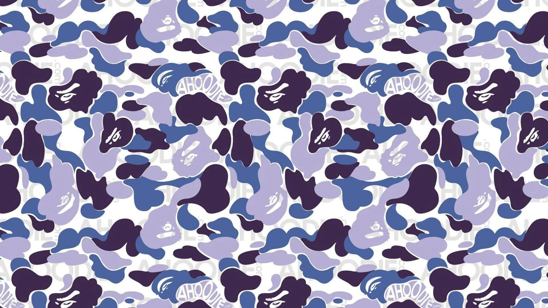 Camouflage Bape blu viola, 1920x1080 Full HD 1080p, iMac