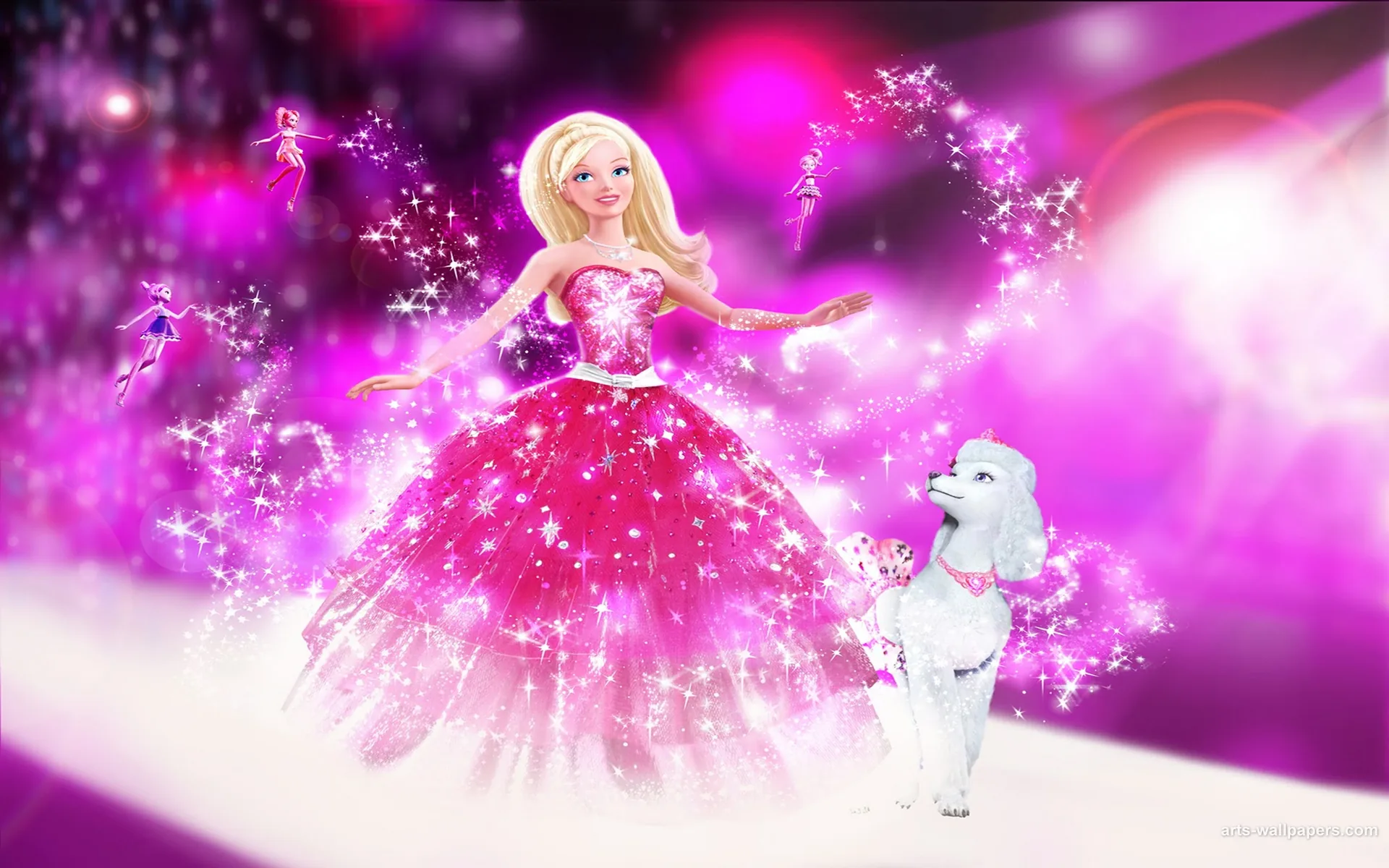 Barbie con abito rosa e cane, 2560x1600 2K, Desktop