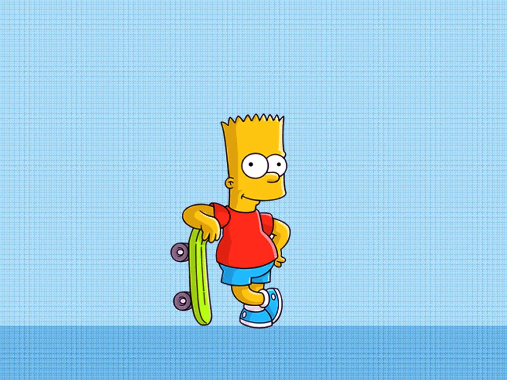Bart Simpson con skateboard, serie animata, 1024x768 HD, Desktop