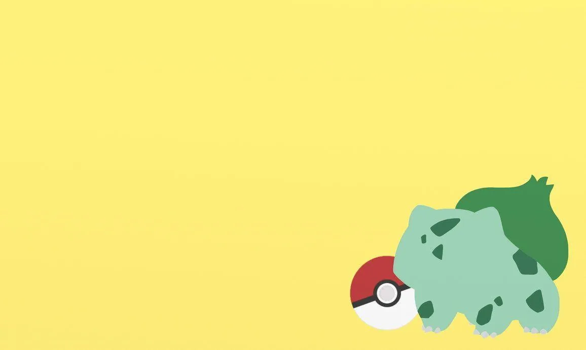 Bulbasaur Pokemon sfondo giallo, creature tascabili, 1156x691 HD, Laptop