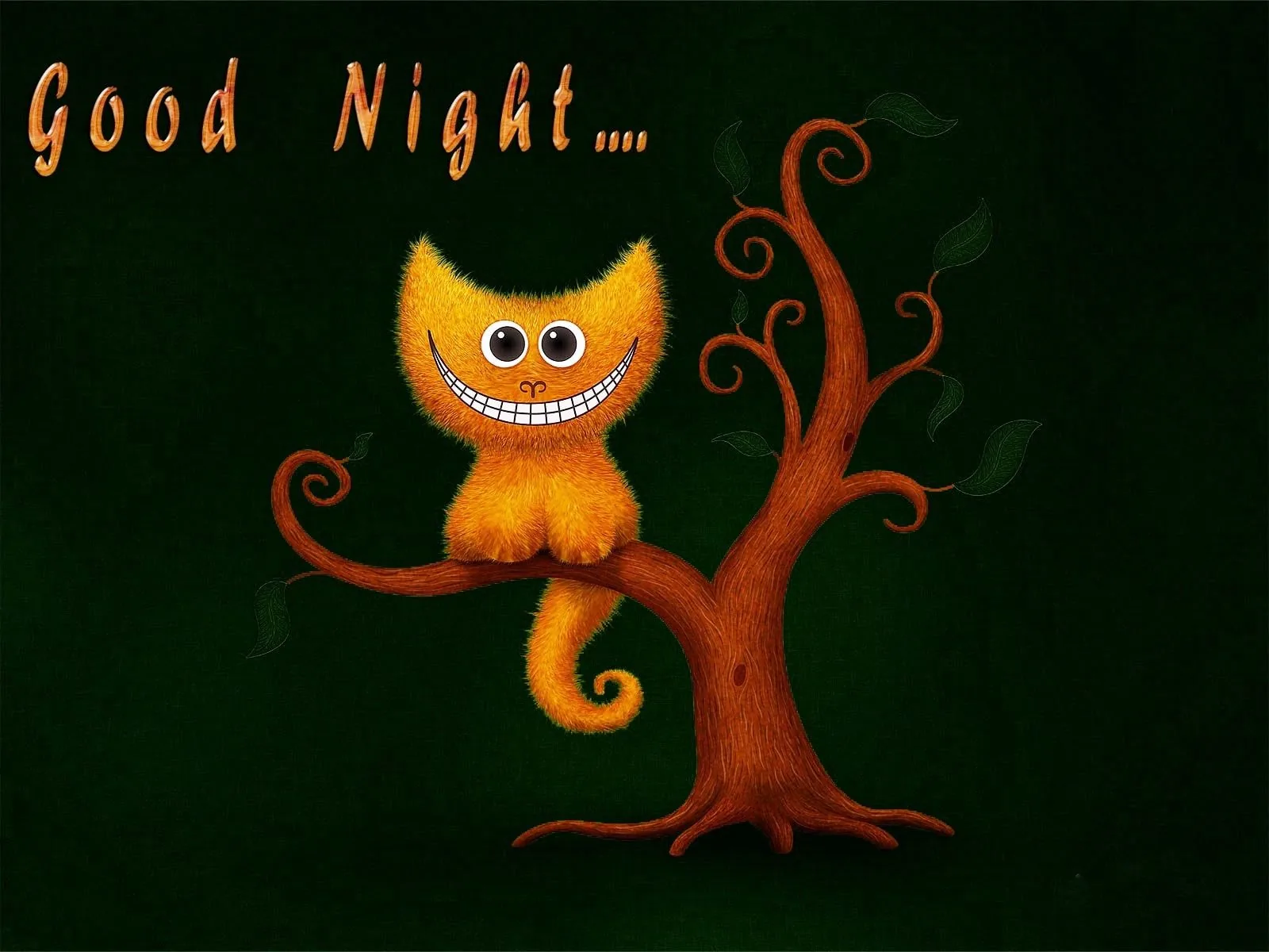 Gatto arancione sorridente su albero, 1600x1200 HD Ready, PC