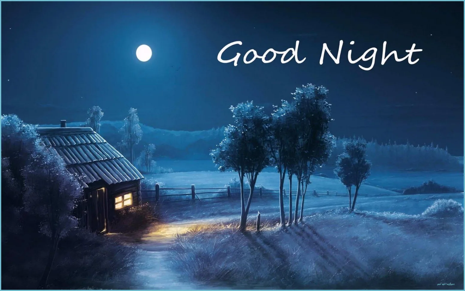 Capanna innevata notte luna, 1552x970 720p, PC