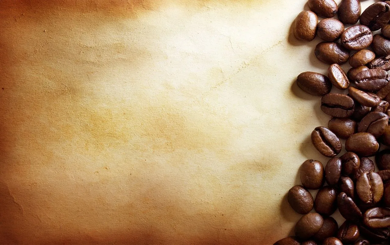 Chicchi di caffè su carta vintage, 1280x804 HD, Desktop