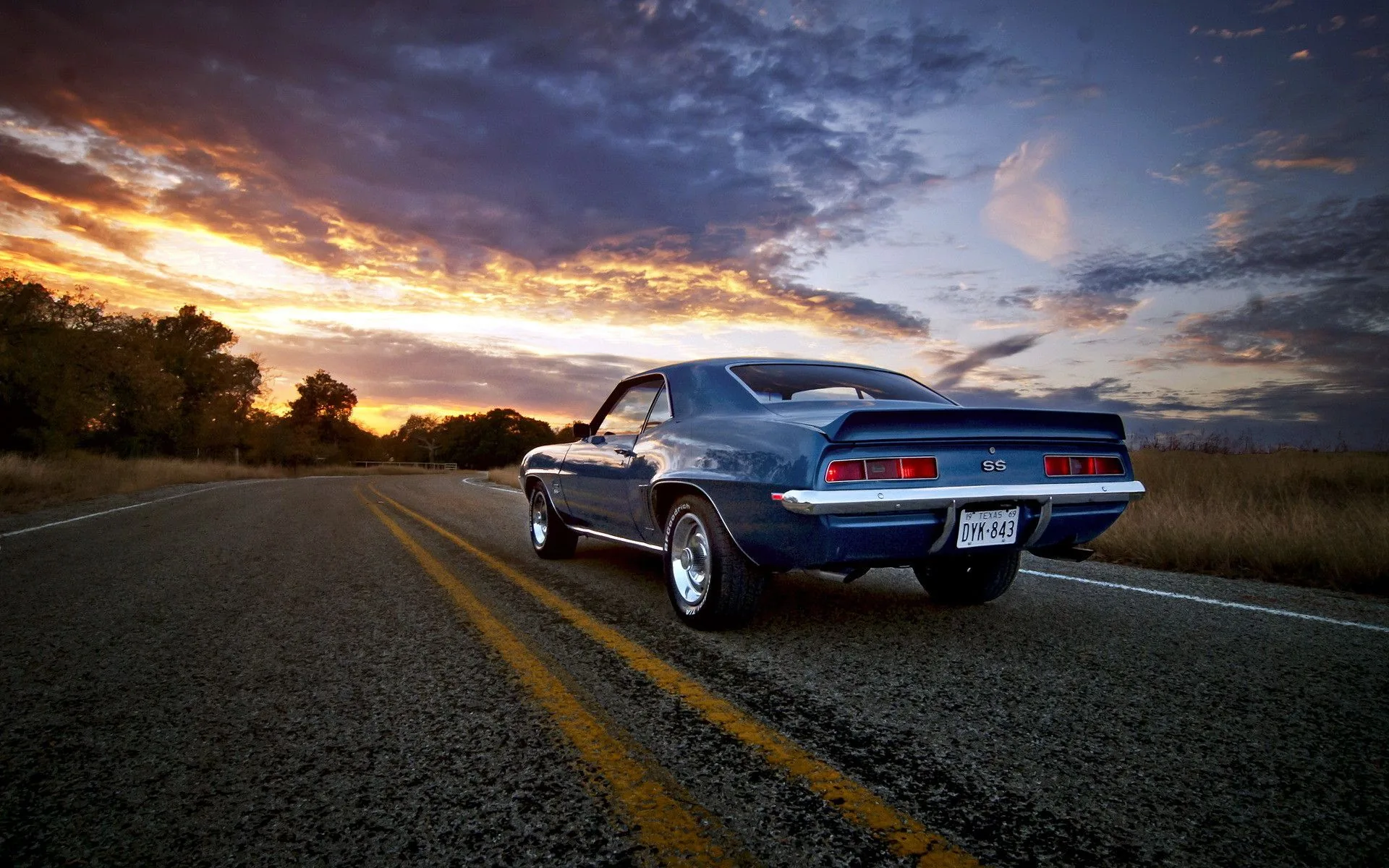 Camaro SS blu al tramonto, 1920x1200 Full HD+, Laptop