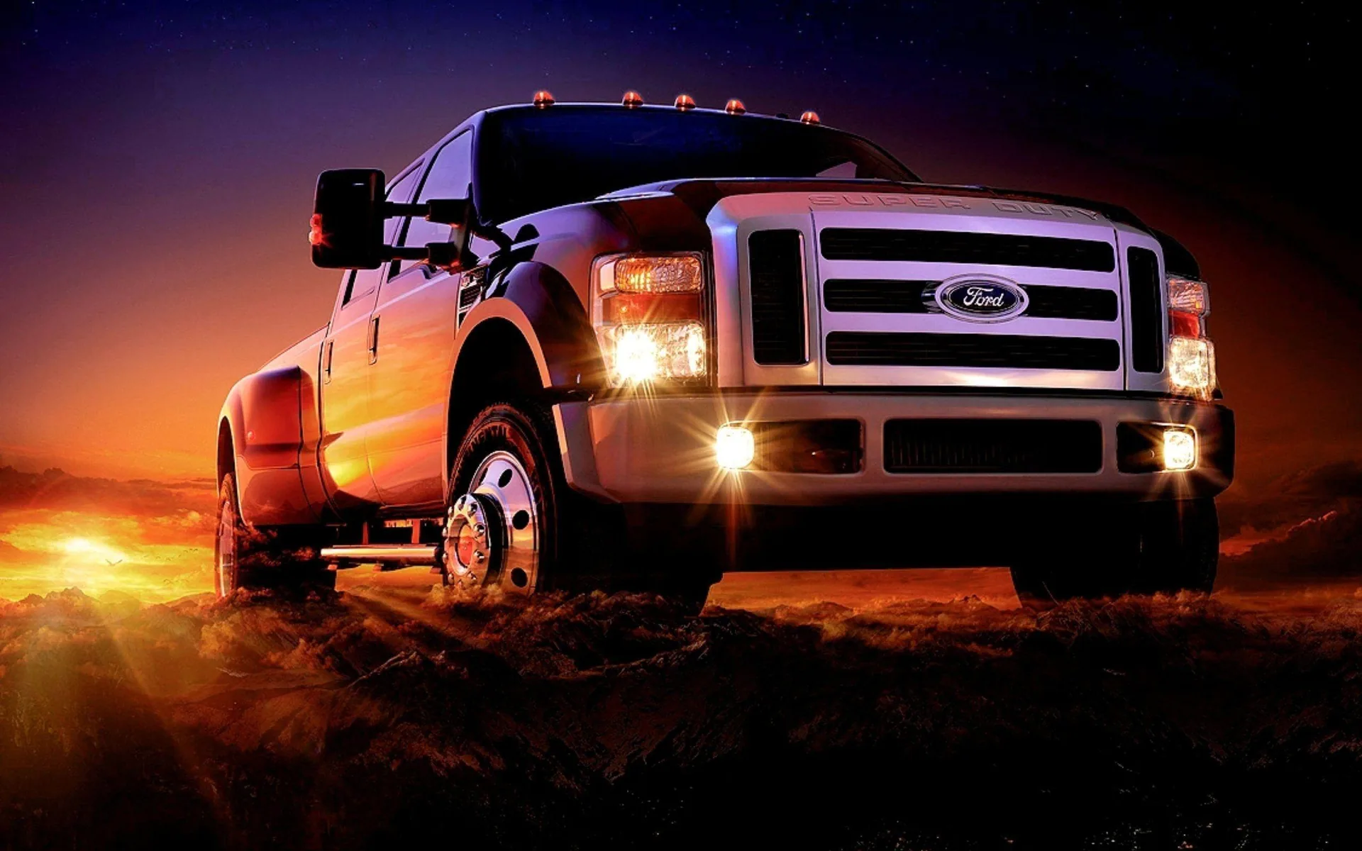 Camion Ford al tramonto, 2560x1600 2K+, MacBook Pro