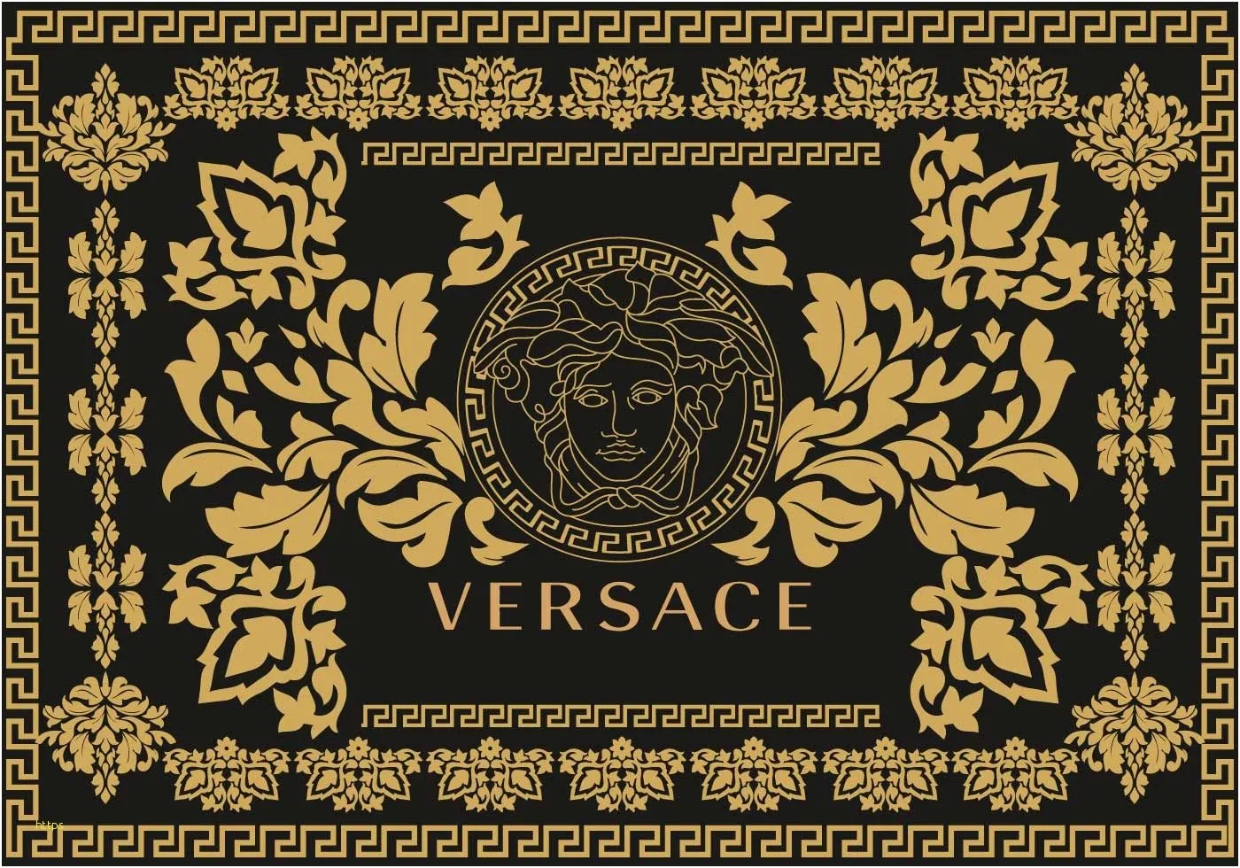 Logo Versace Medusa oro, Gianni Versace, 1400x980 720p, Laptop