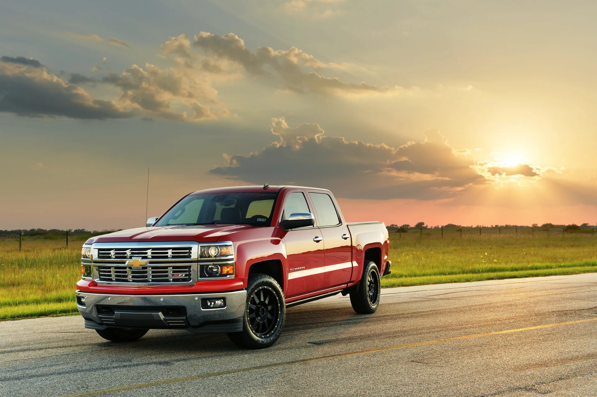 Chevrolet Silverado rosso pickup, 4096x2726 Ultra HD, Monitor 4K