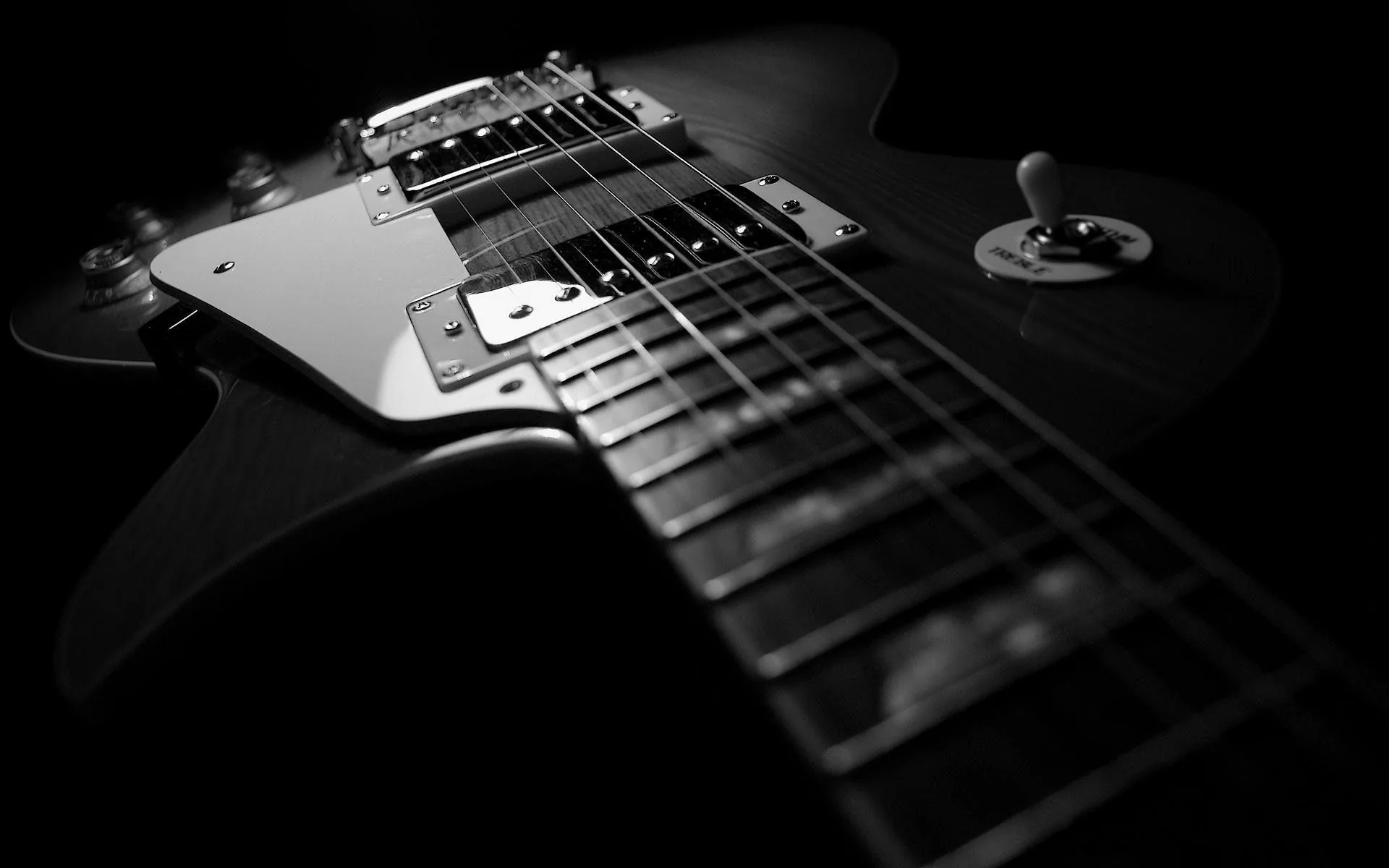 Chitarra elettrica nera dettaglio, 1920x1200 Full HD+, Laptop
