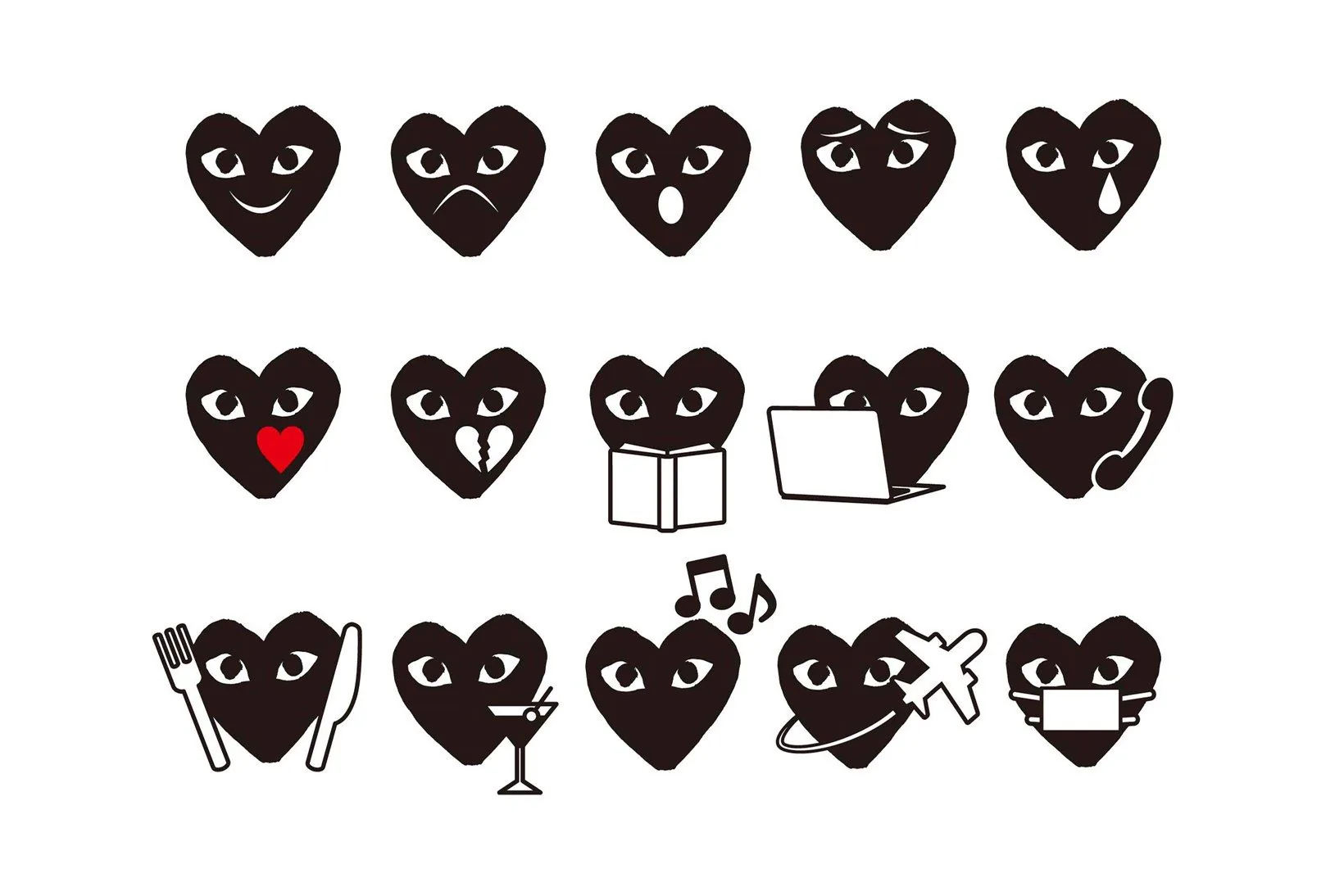 Cuori Comme des Garçons emoji, 1640x1094 900p, Desktop