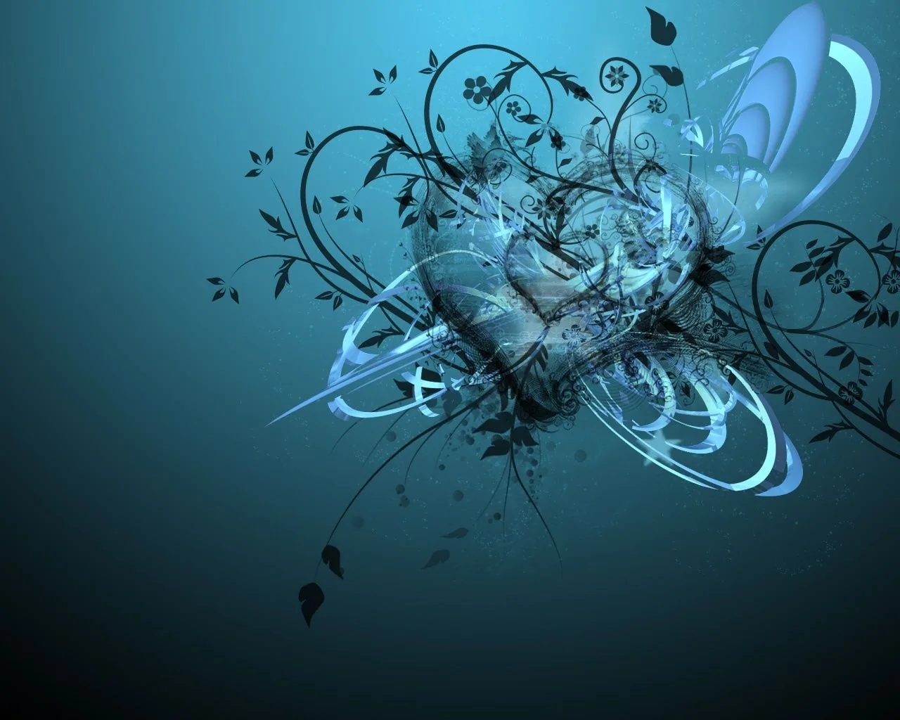 Cuore astratto blu con volute, 1280x1024 720p, Lenovo Legion