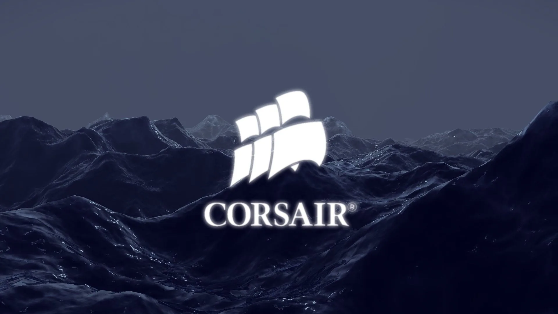 Logo Corsair montagne blu, 1920x1080 1080p, Desktop