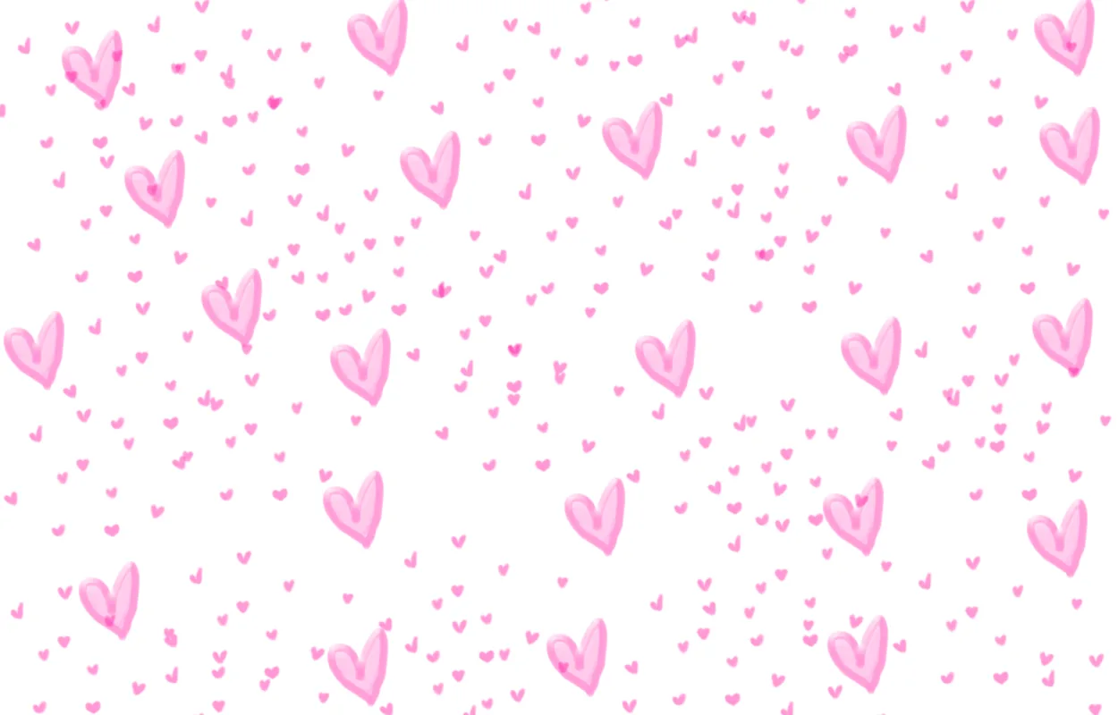 Cuori rosa piccoli sfondo bianco, 1250x800 HD, Laptop
