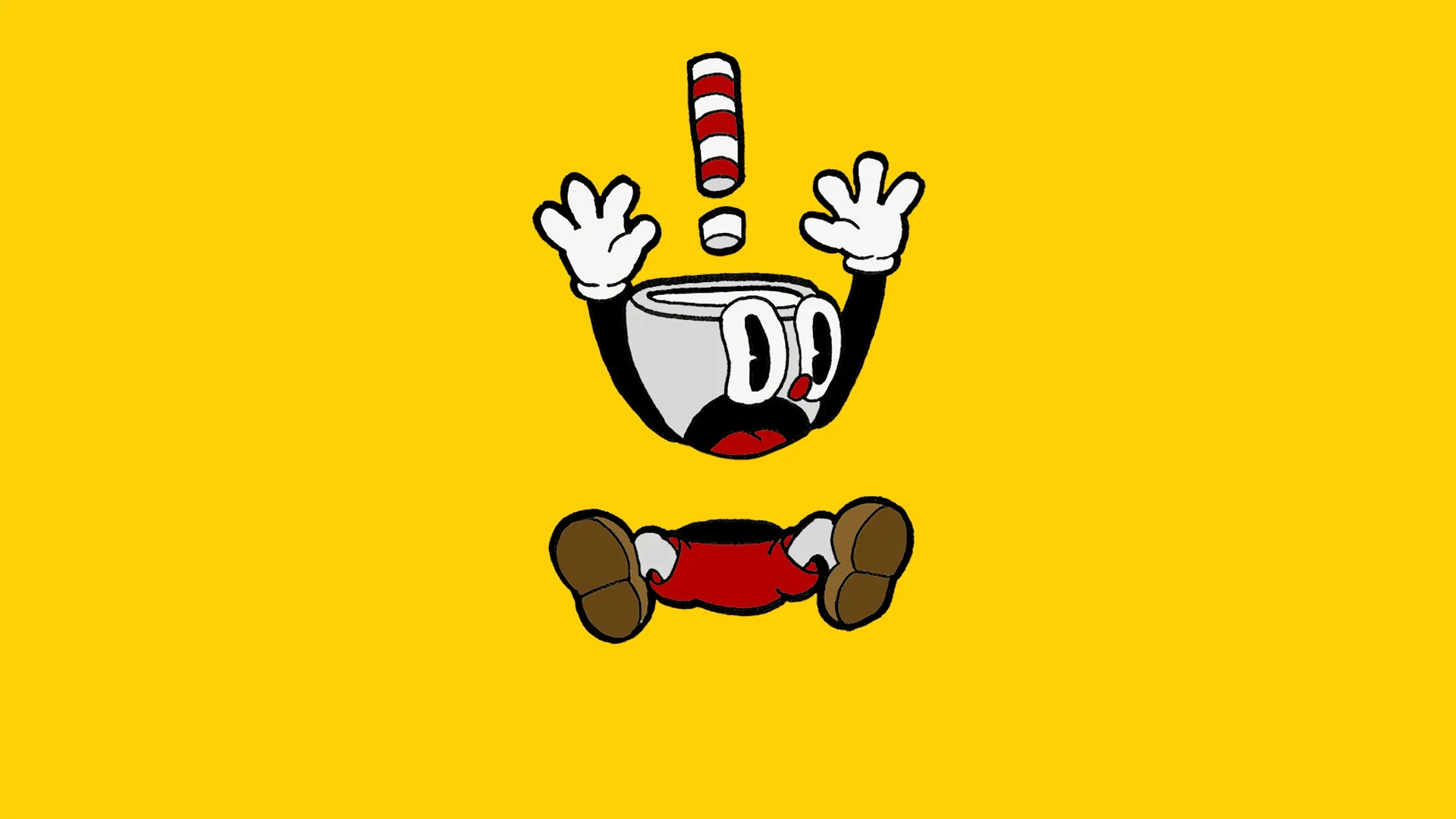 Cuphead sfondo giallo, 3840x2160 Ultra HD, 4K TV