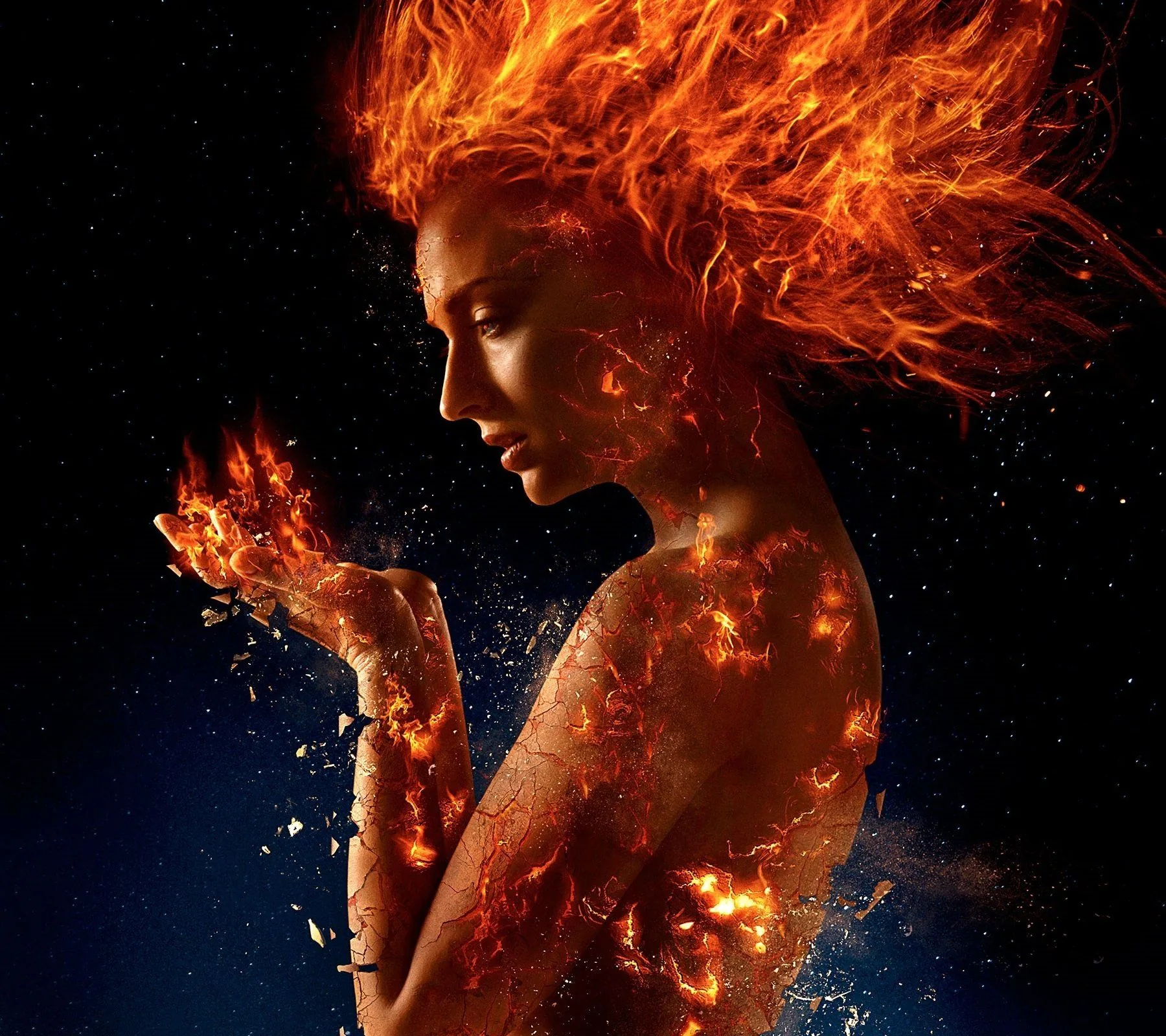 Dark Phoenix Jean Grey fuoco, 1800x1600 HD Ready, PC Desktop