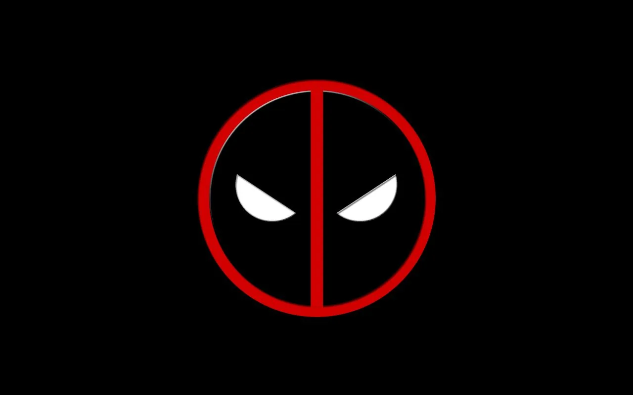 Logo Deadpool nero rosso, 1280x800 HD, ROG Asus Laptop