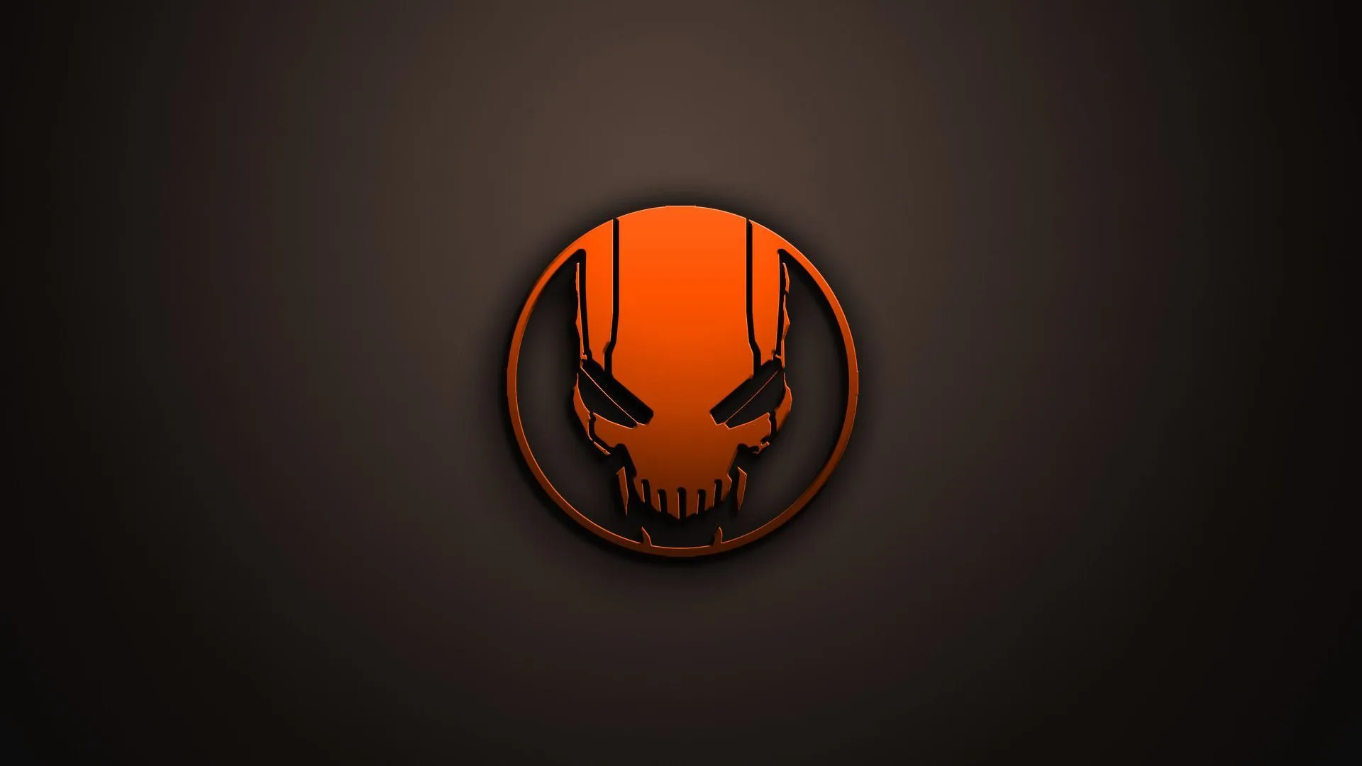 Logo teschio arancione gaming, 1920x1080 Full HD 1080p, Laptop