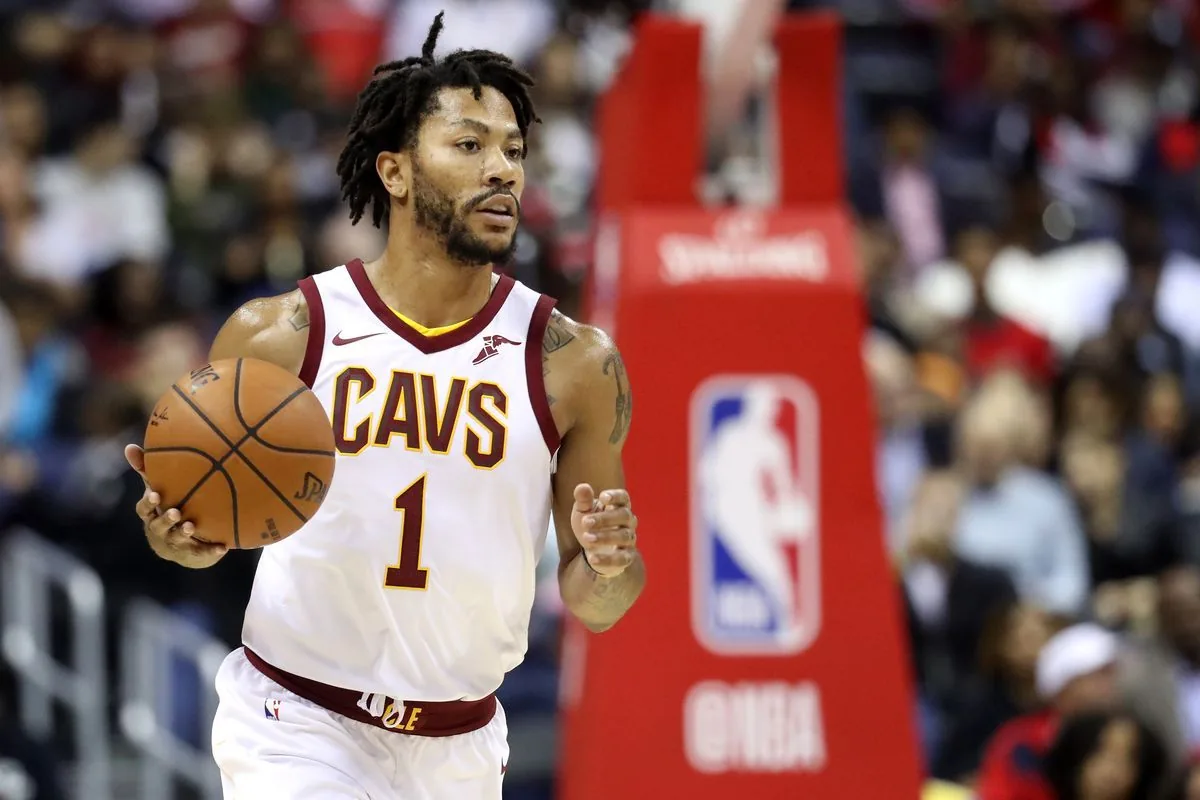Derrick Rose Cavaliers in campo, 1200x800 HD, MacBook Air