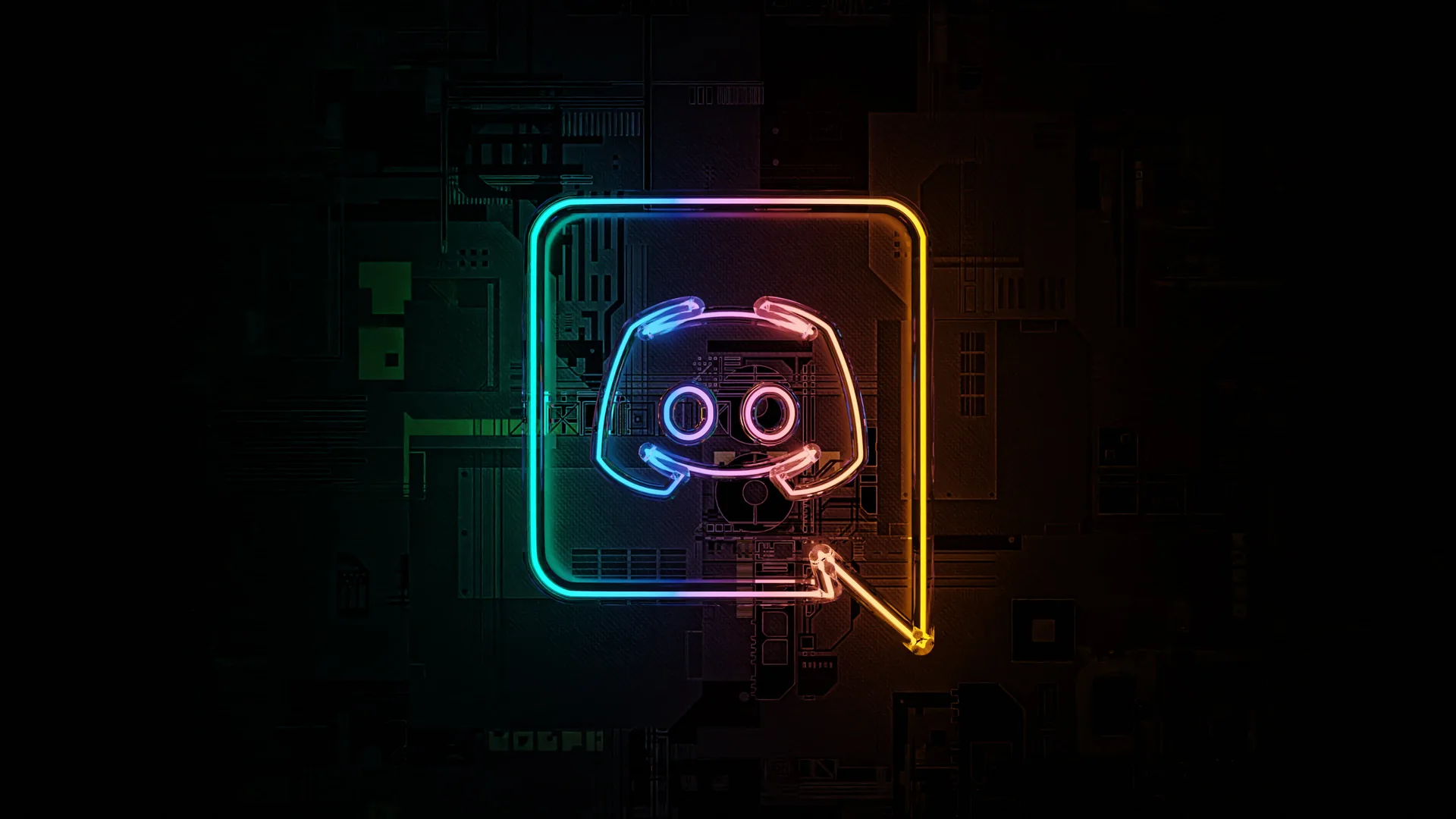 Logo Discord neon outrun, 3840x2160 4K, Desktop 4K