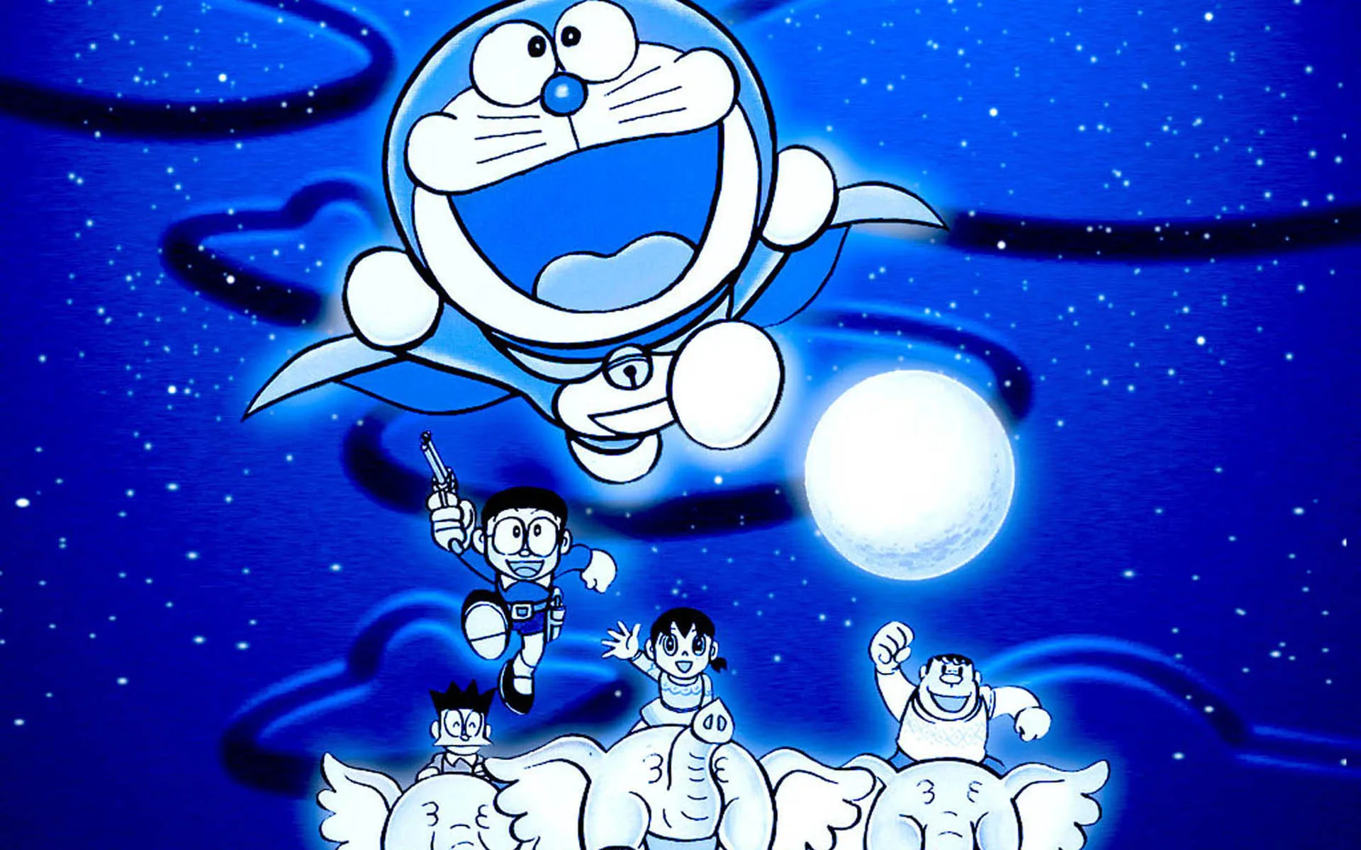 Doraemon che vola nel cielo, 1920x1200 Full HD+, Desktop