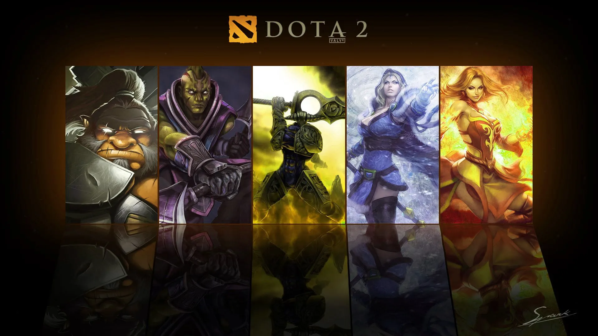 Eroi Dota 2 logo, MOBA, 1920x1080 1080p, PC
