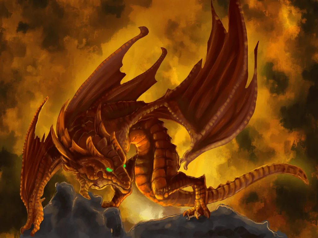 Drago rosso di fuoco alato, 1024x768 HD, iMac