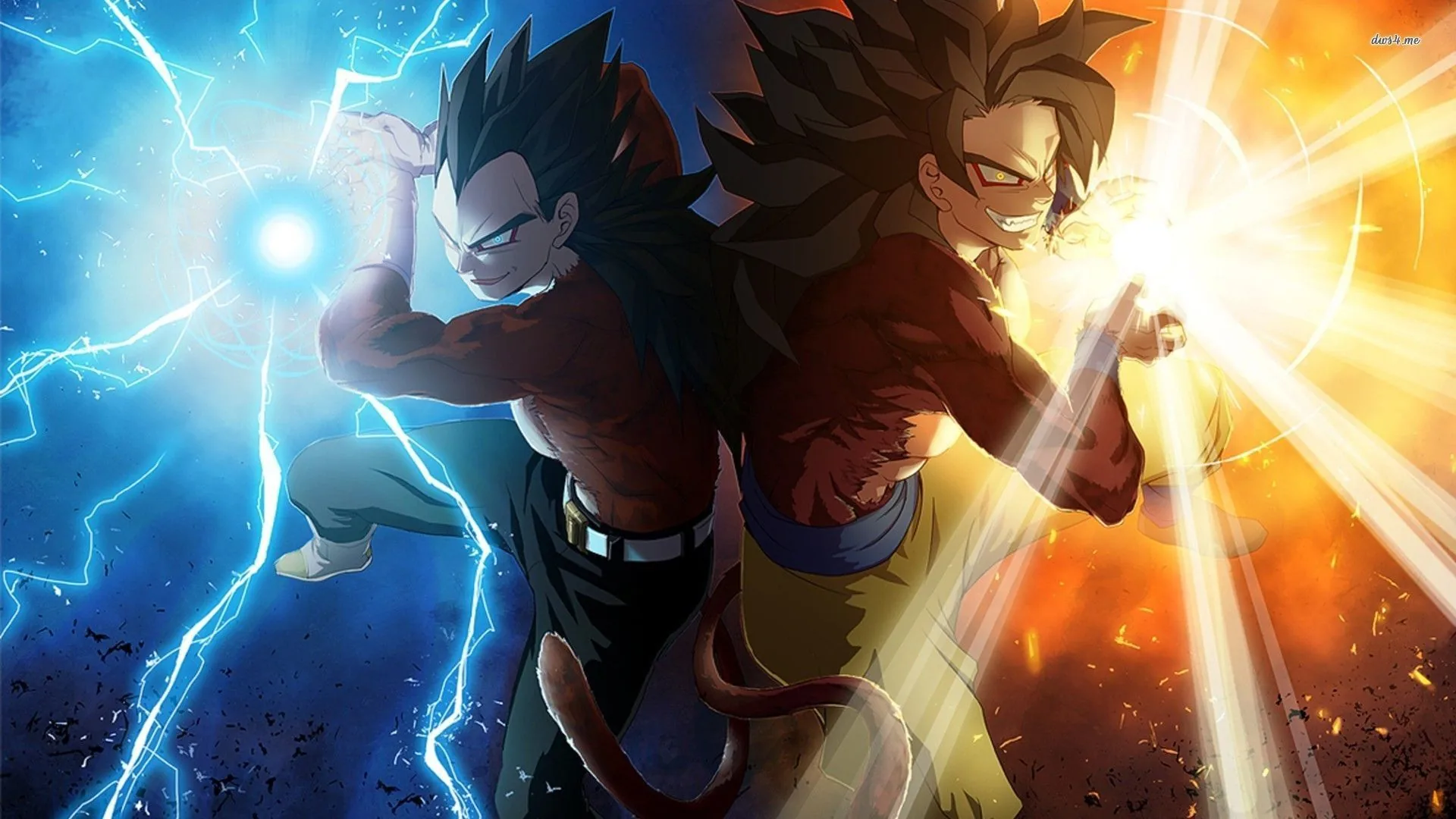 Goku e Vegeta Super Saiyan 4, Principe dei Saiyan, 1920x1080 1080p, PC