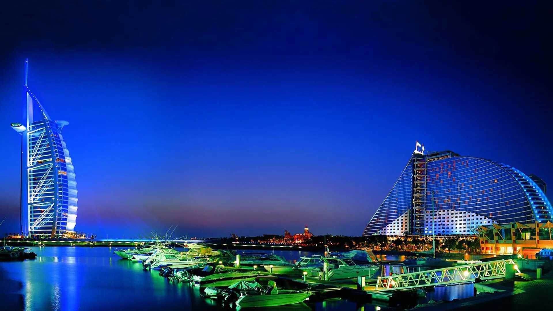 Burj Al Arab Dubai notturno, 1920x1080 Full HD 1080p, Desktop