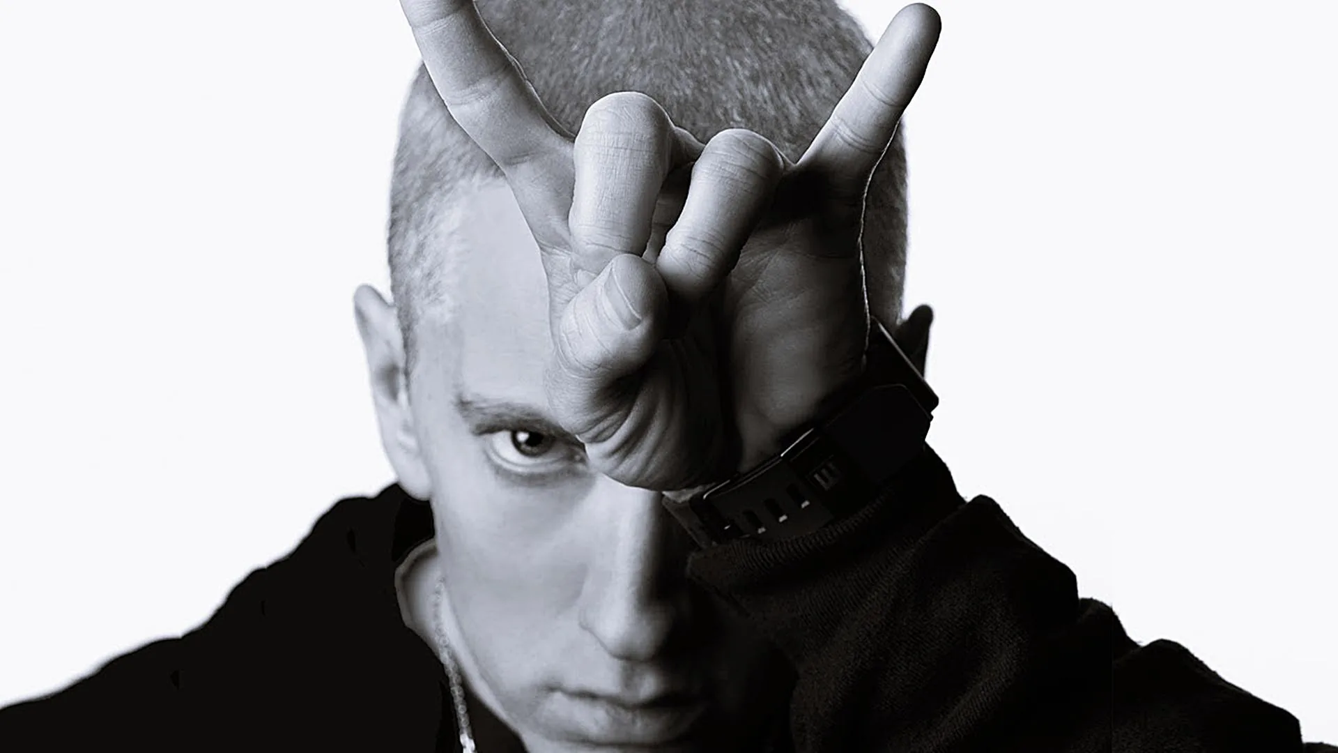 Eminem ritratto bianco e nero, 1920x1080 Full HD, Laptop