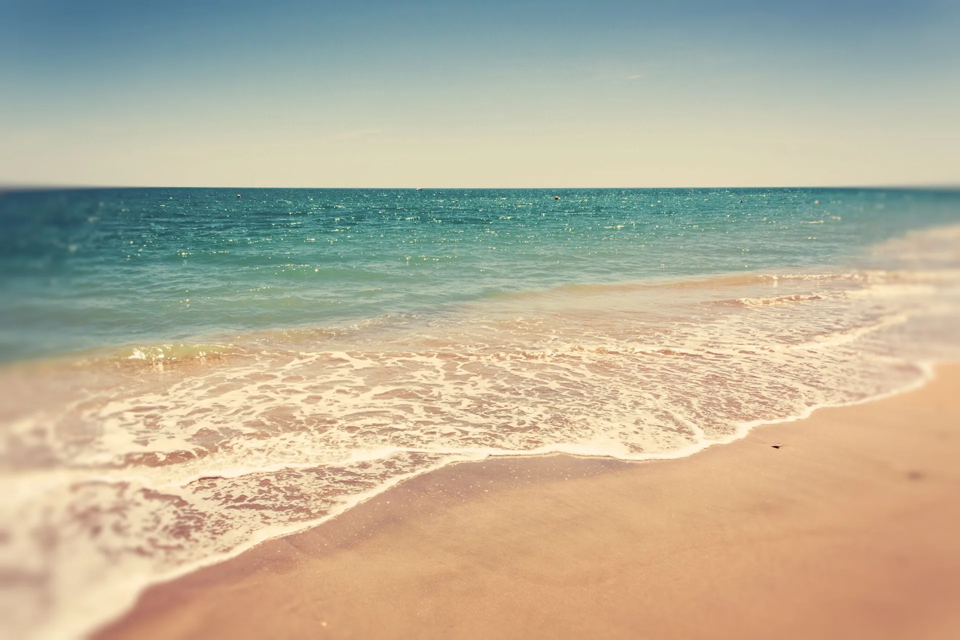 Spiaggia oceano vintage seppiato, 2560x1706 2K+, Monitor Gaming