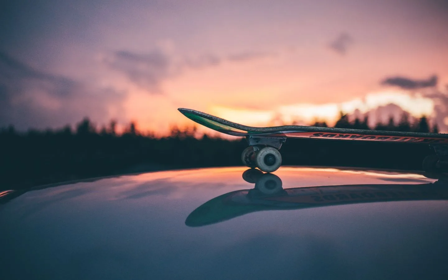 Skateboard al tramonto, 1440x900 720p, Laptop