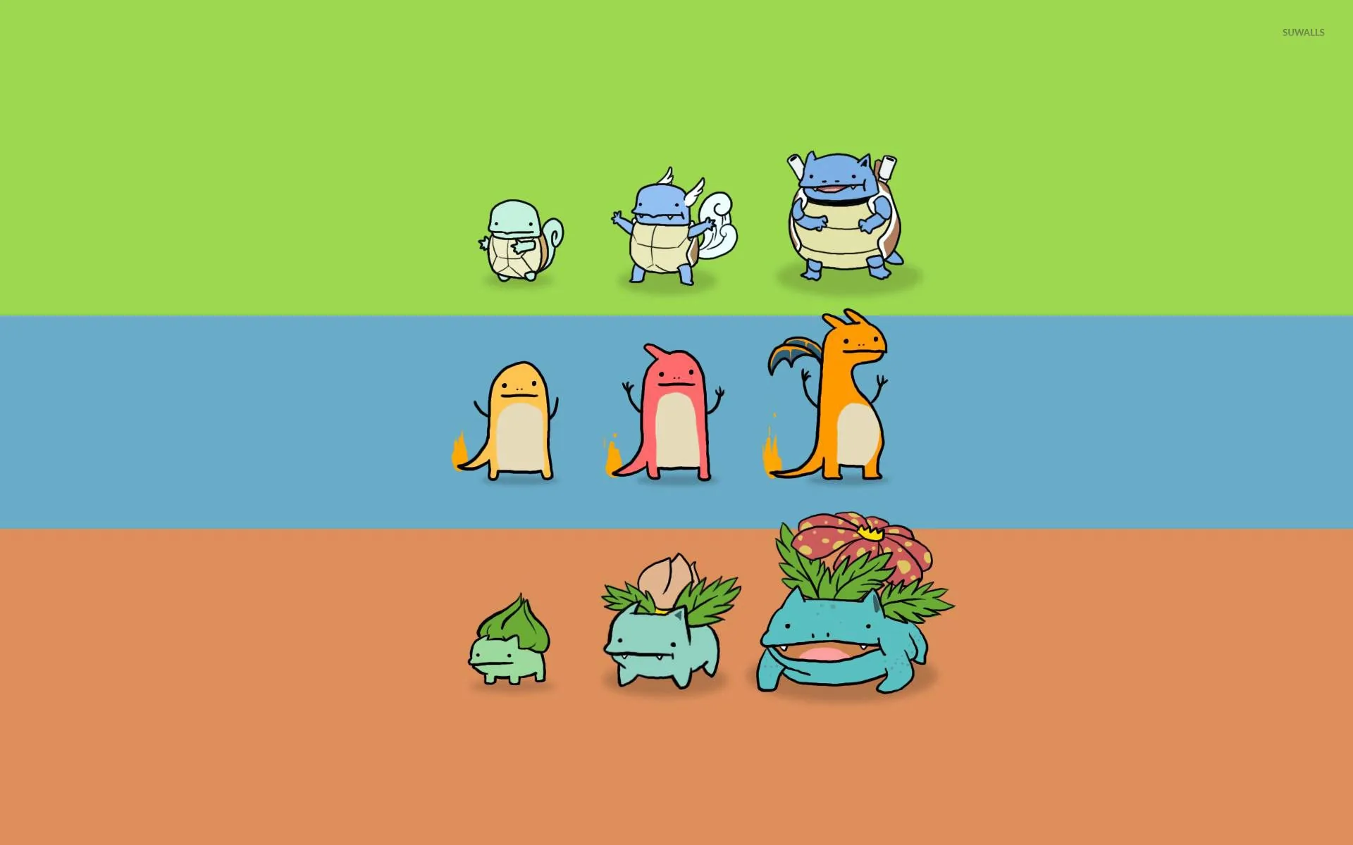 Evoluzioni Pokémon minimaliste, 1920x1200 Full HD+ WUXGA, Laptop