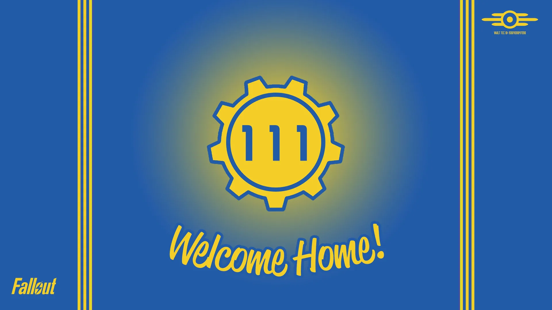 Vault 111 Fallout logo, 3840x2160 4K, Monitor 4K