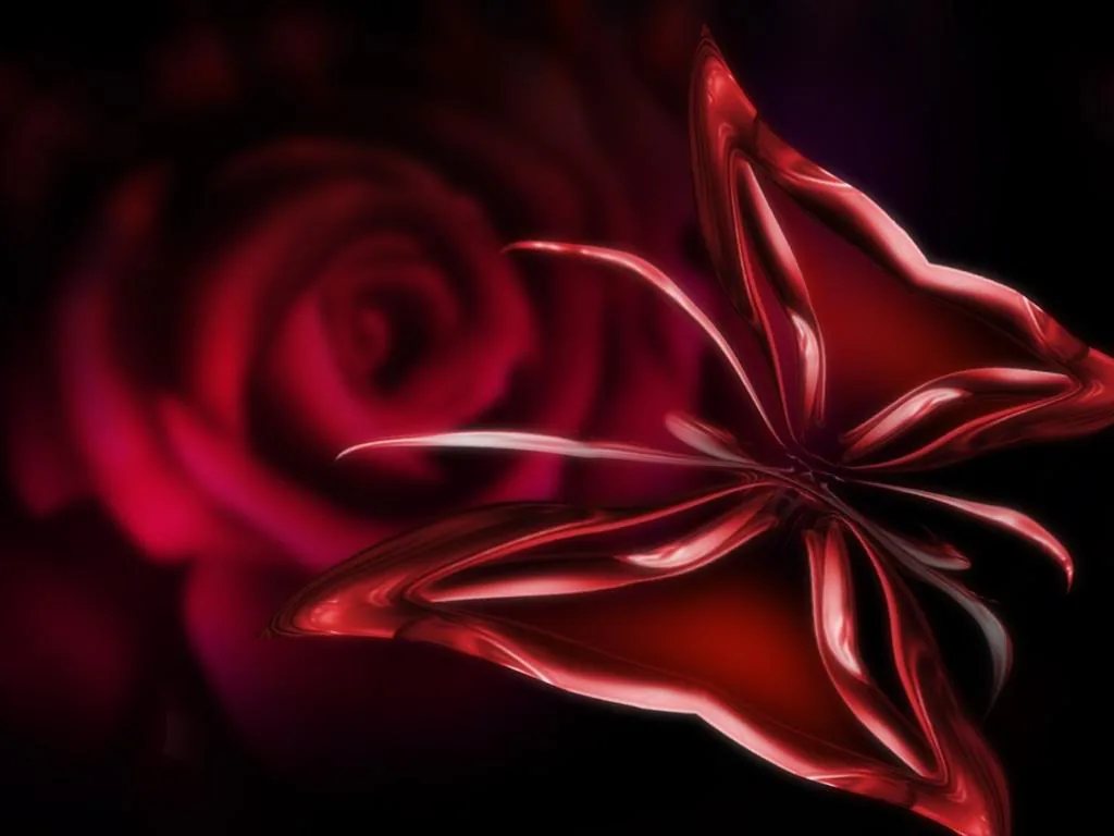 Farfalla rossa e rosa, 1024x768 HD, Laptop