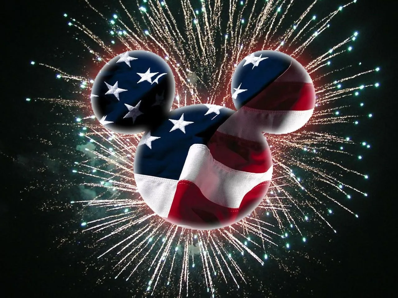 Testa Topolino bandiera USA, Mickey Mouse, 1280x960 720p, PC