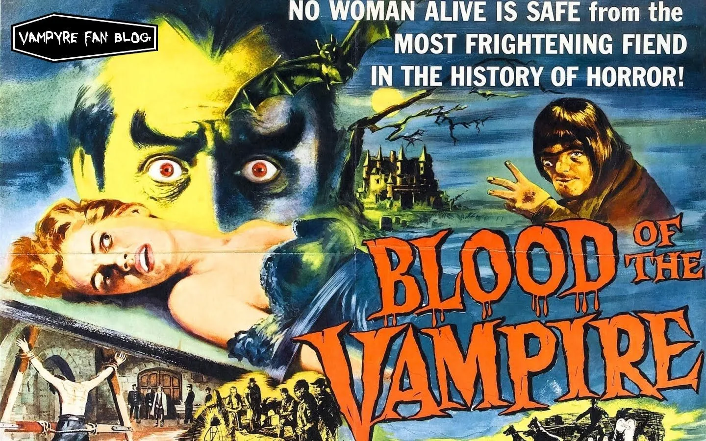 Poster vintage Blood of the Vampire, 1440x900 720p, Laptop