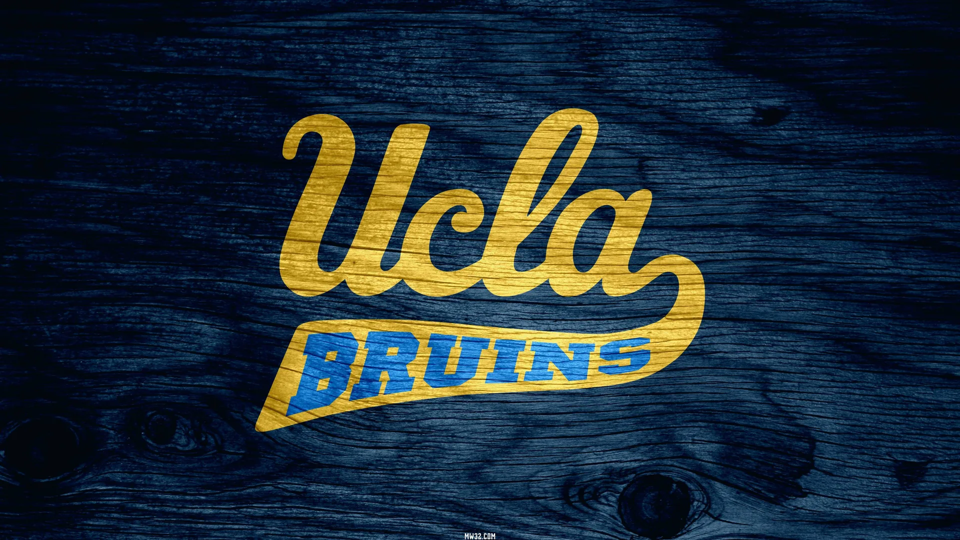 Logo UCLA Bruins legno blu, 3201x1800 2K+, Monitor Gaming