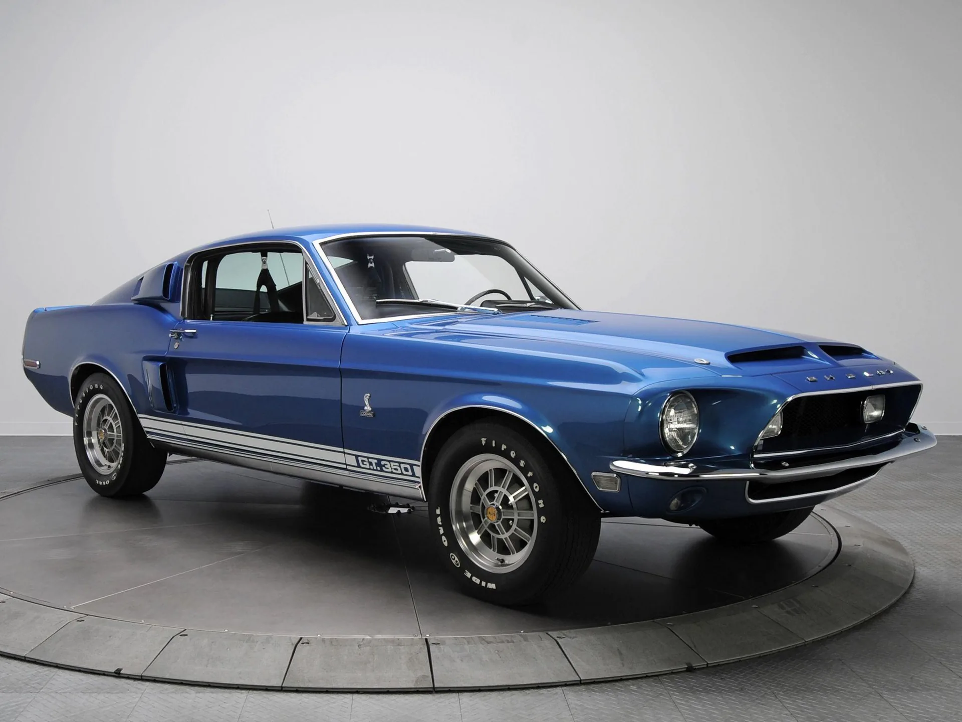 Ford Mustang Shelby blu 1968, muscle car, 2048x1536 2K, Desktop
