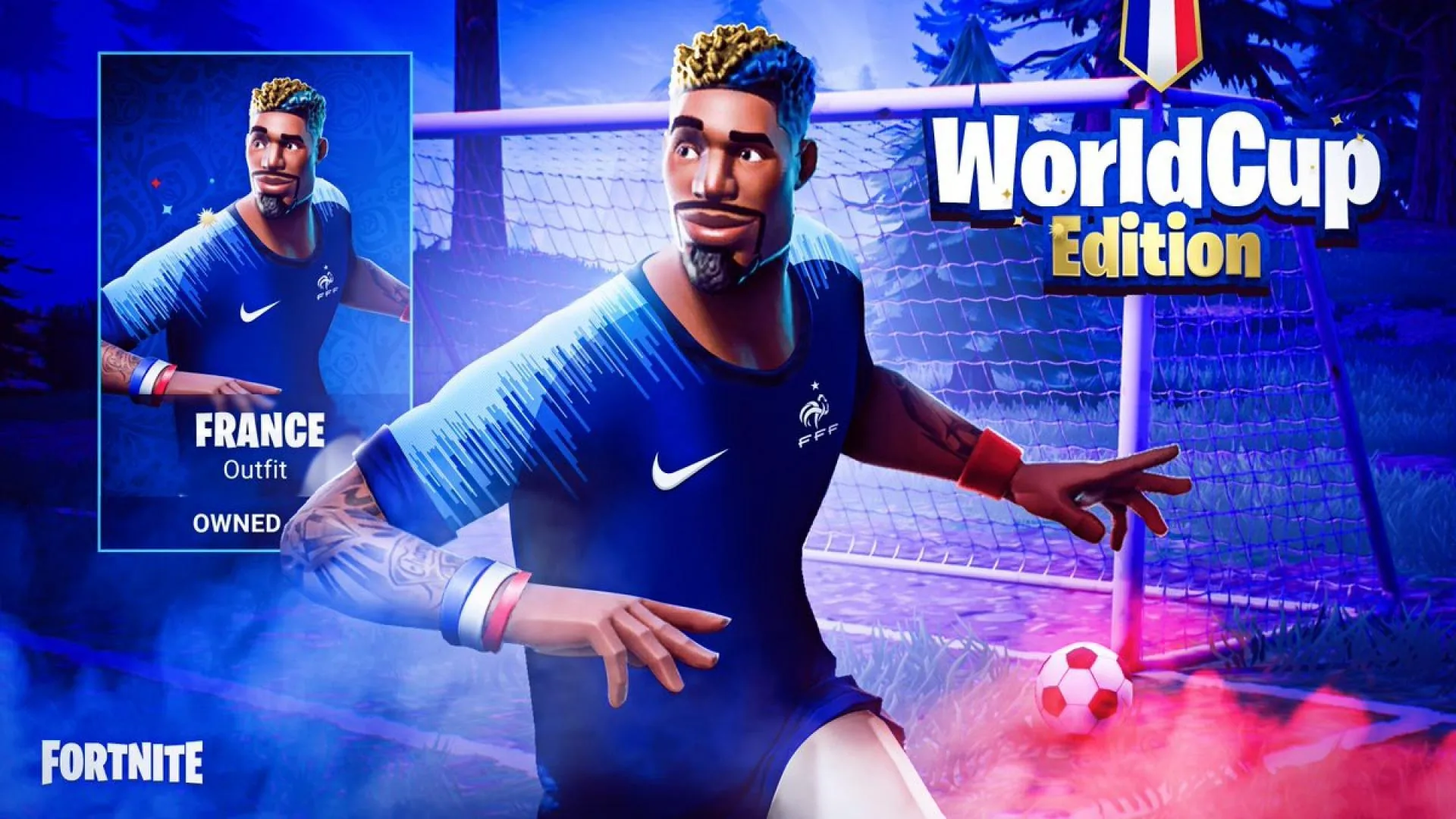 Fortnite skin calcio Francia, Epic Games, 1920x1080 Full HD 1080p, Laptop