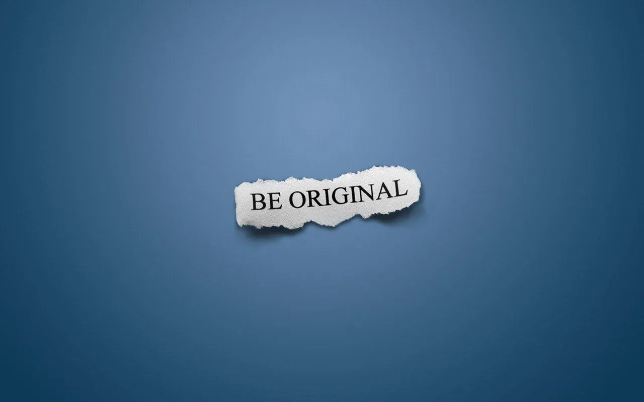 Frase Be Original sfondo blu, 1280x800 HD, Desktop