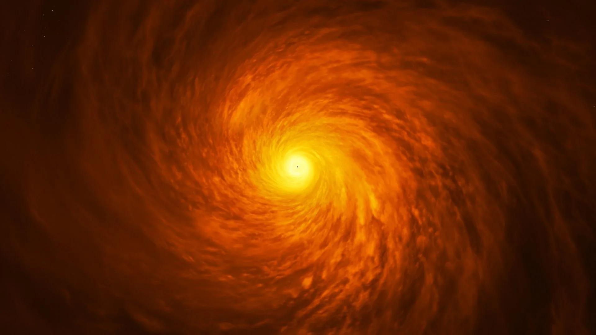 Galassia arancione a spirale, 1920x1080 Full HD, PC