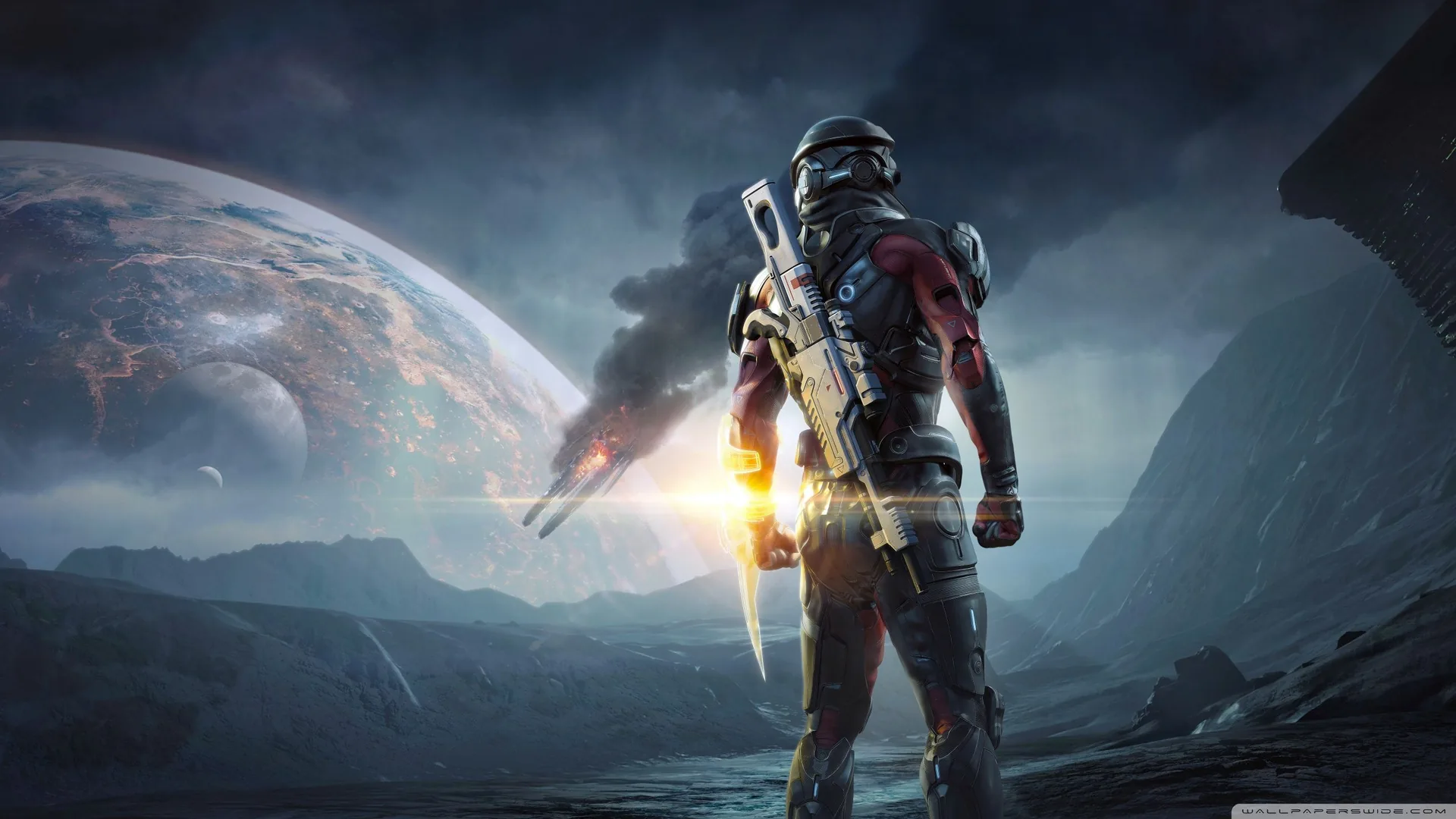 Astronauta e buco nero, 2560x1440 QHD, Monitor Gaming