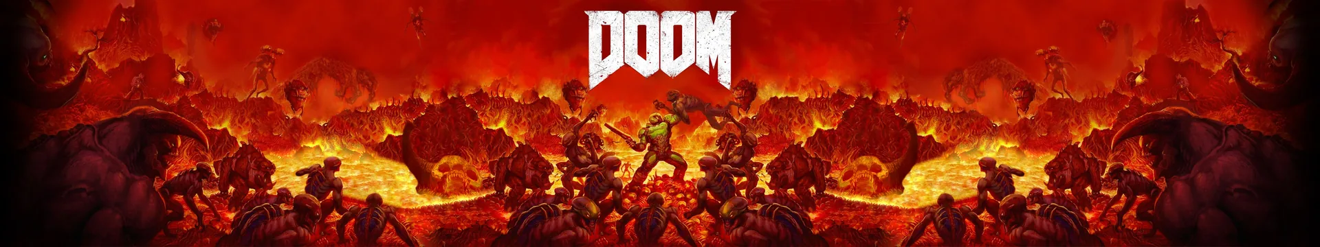 Doom personaggio inferno rosso, 5760x1080 21:9, Ultrawide
