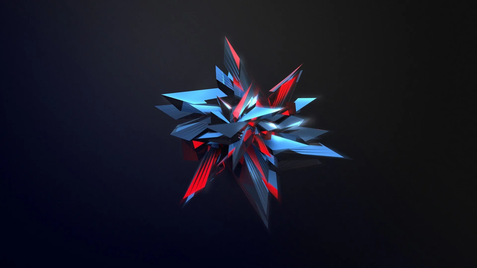 stella astratta blu rossa 3D, 2560x1440 2K QHD, PC