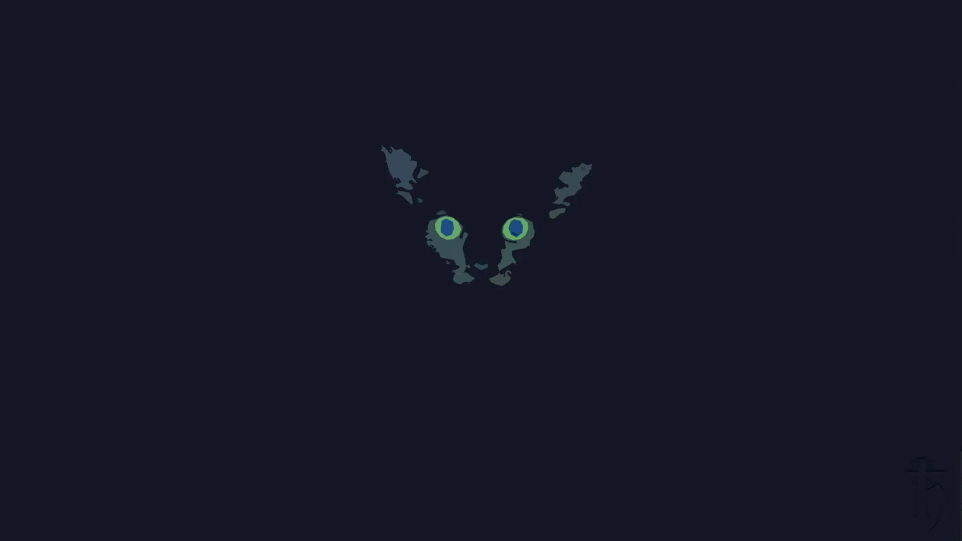 Gatto minimalista occhi verdi buio, 1920x1080 Full HD, Monitor Gaming