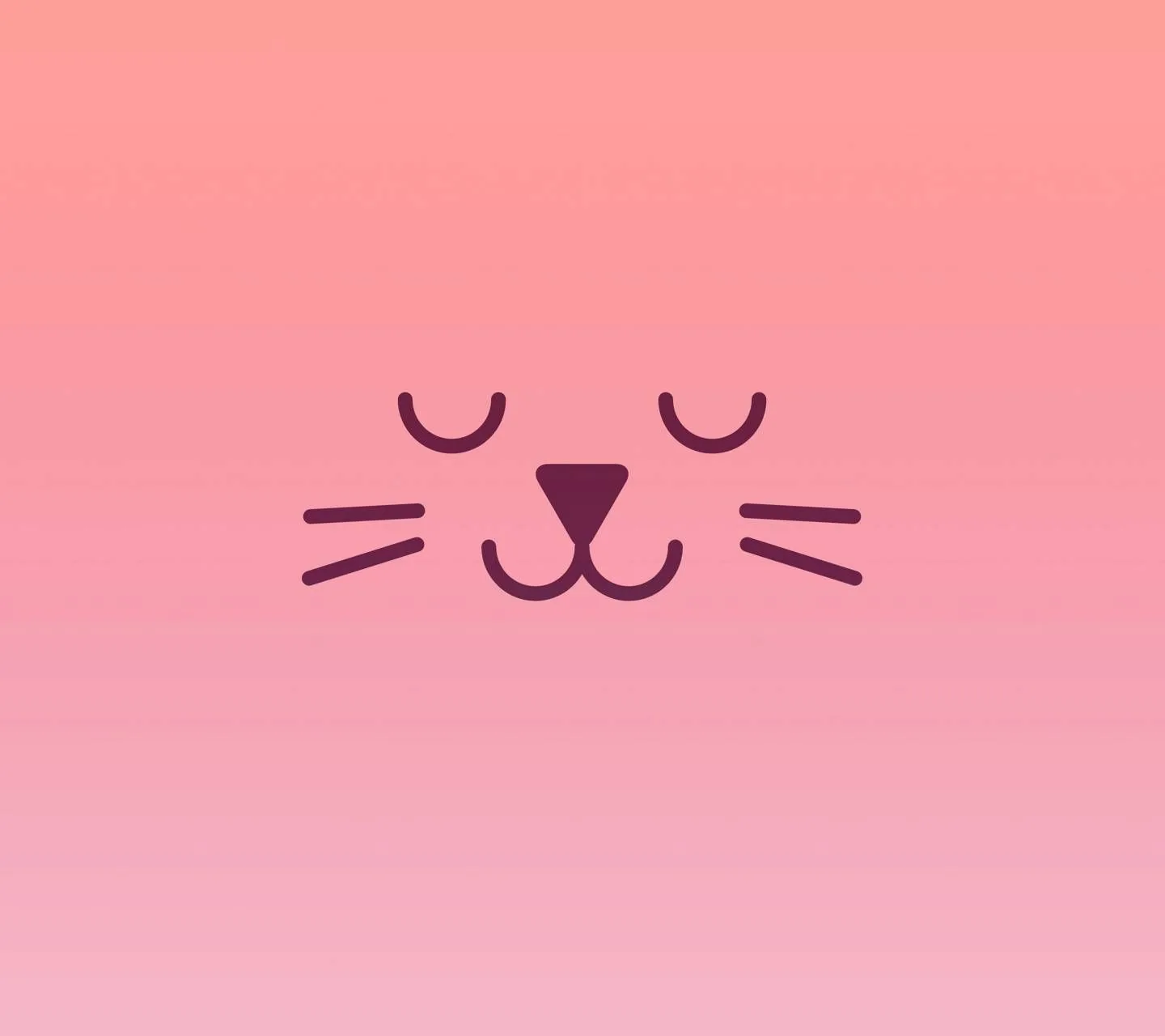 Faccia gatto minimalista rosa, 1440x1280 HD, Desktop