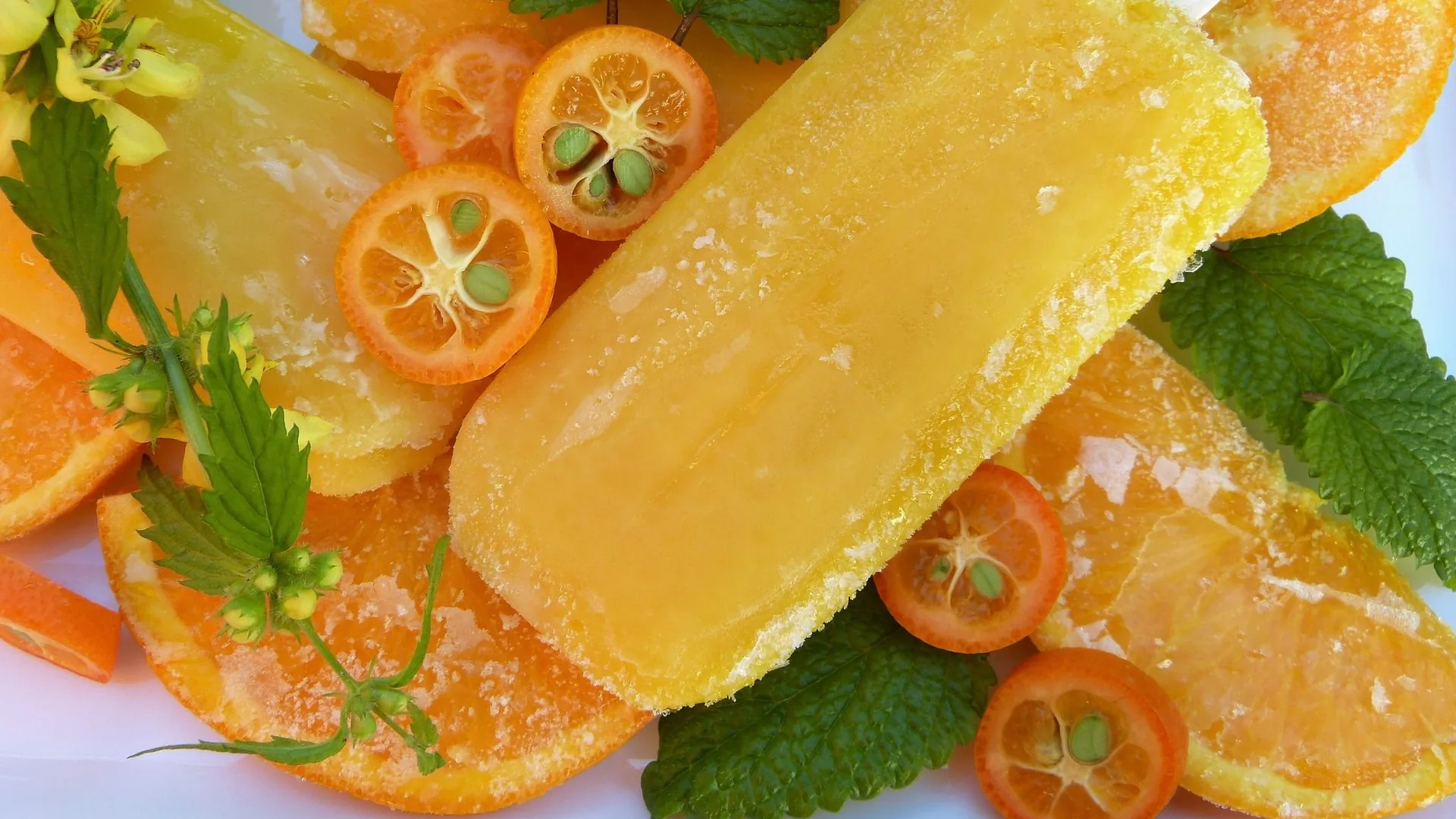 gelato agli agrumi con frutta, 2048x1152 alta risoluzione, Desktop